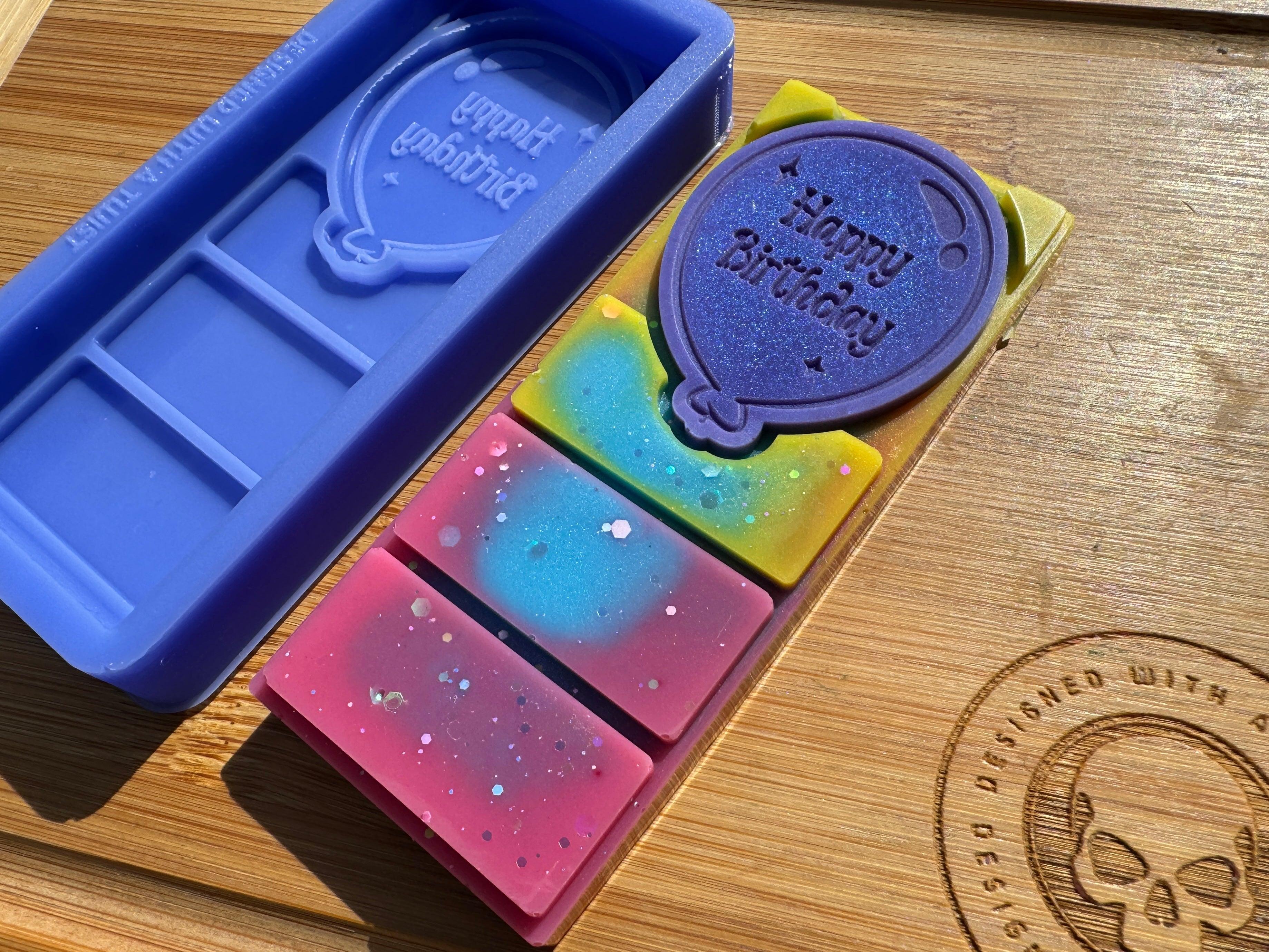 Happy Birthday Balloon Snapbar Silicone Mold - Designed with a Twist - Top quality silicone molds made in the UK.