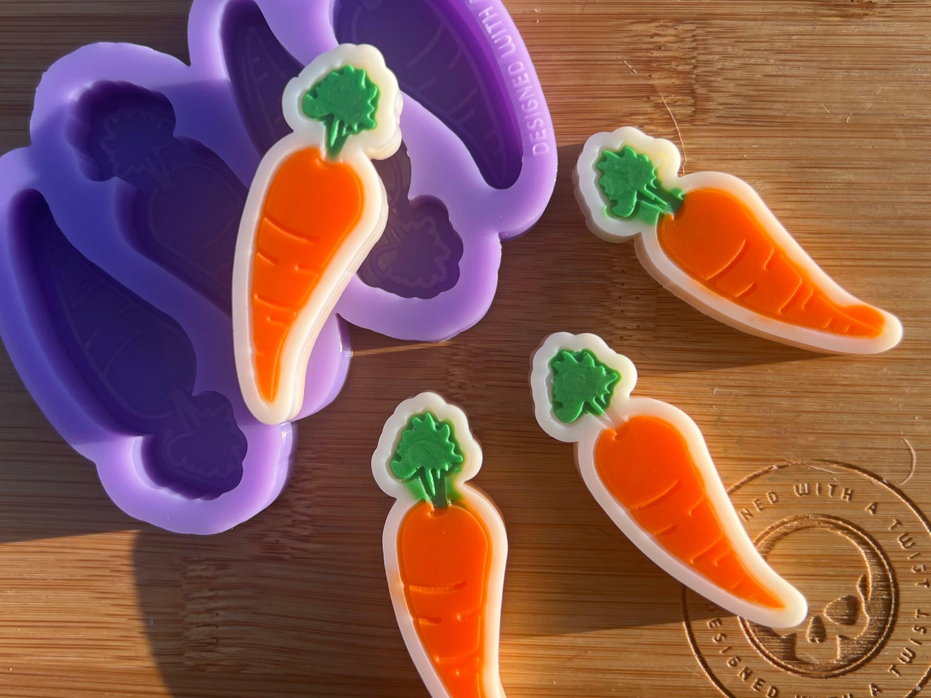 Carrot Wax Melt Silicone Mold - Designed with a Twist - Top quality silicone molds made in the UK.