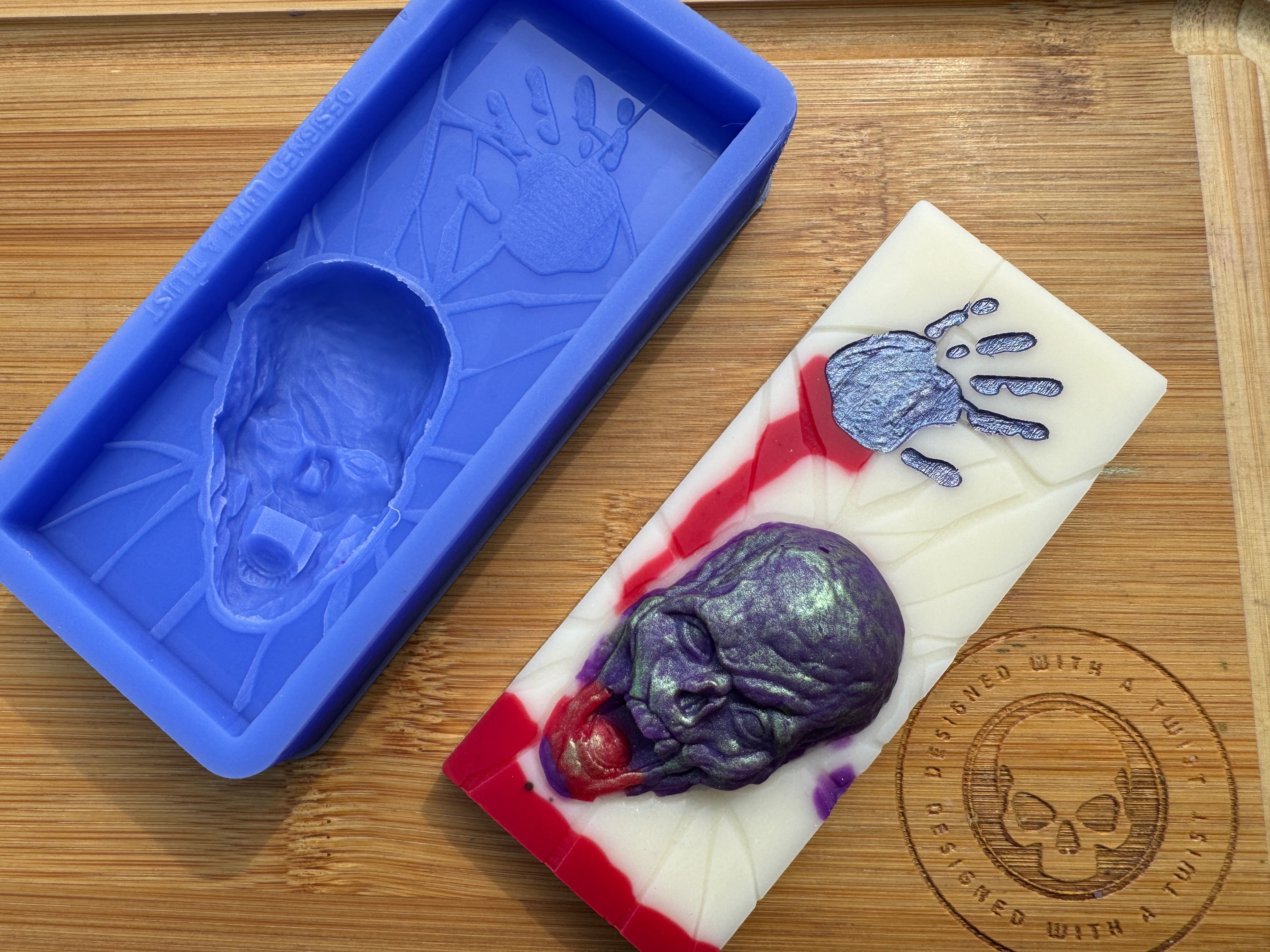 Zombie Head Snapbar Silicone Mold