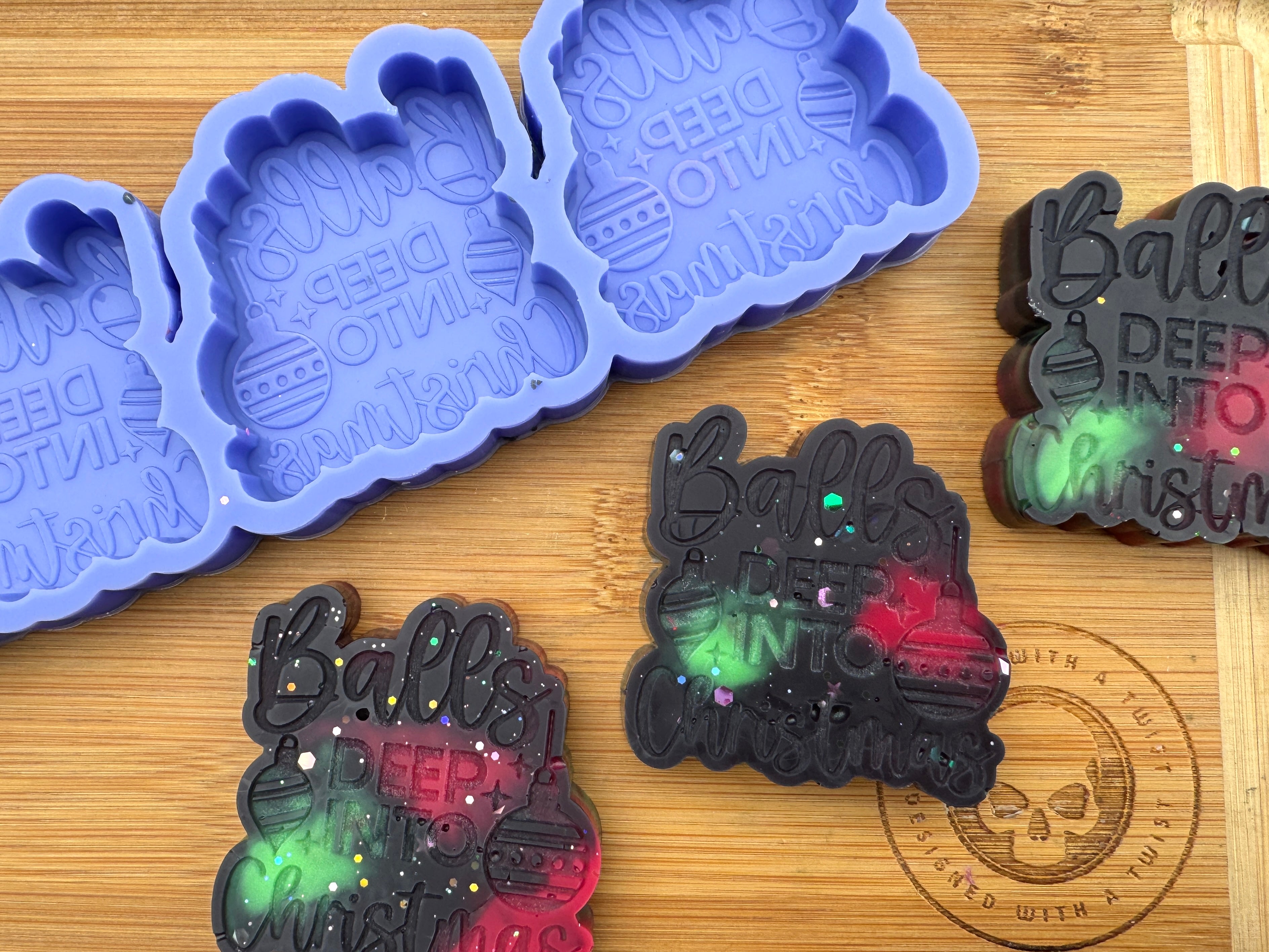 Balls Deep Into Christmas Silicone Mold