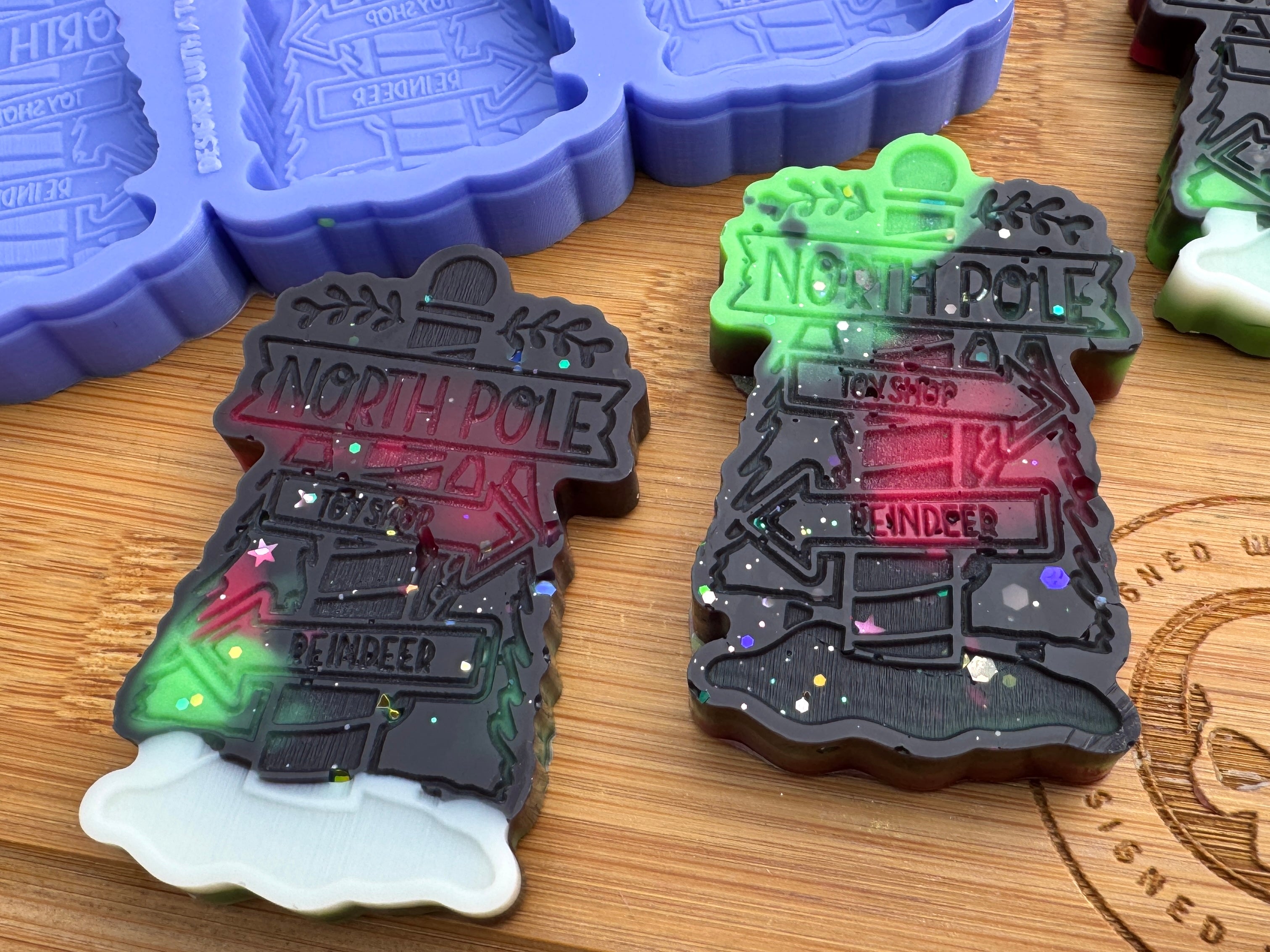 North Pole Sign Silicone Mold