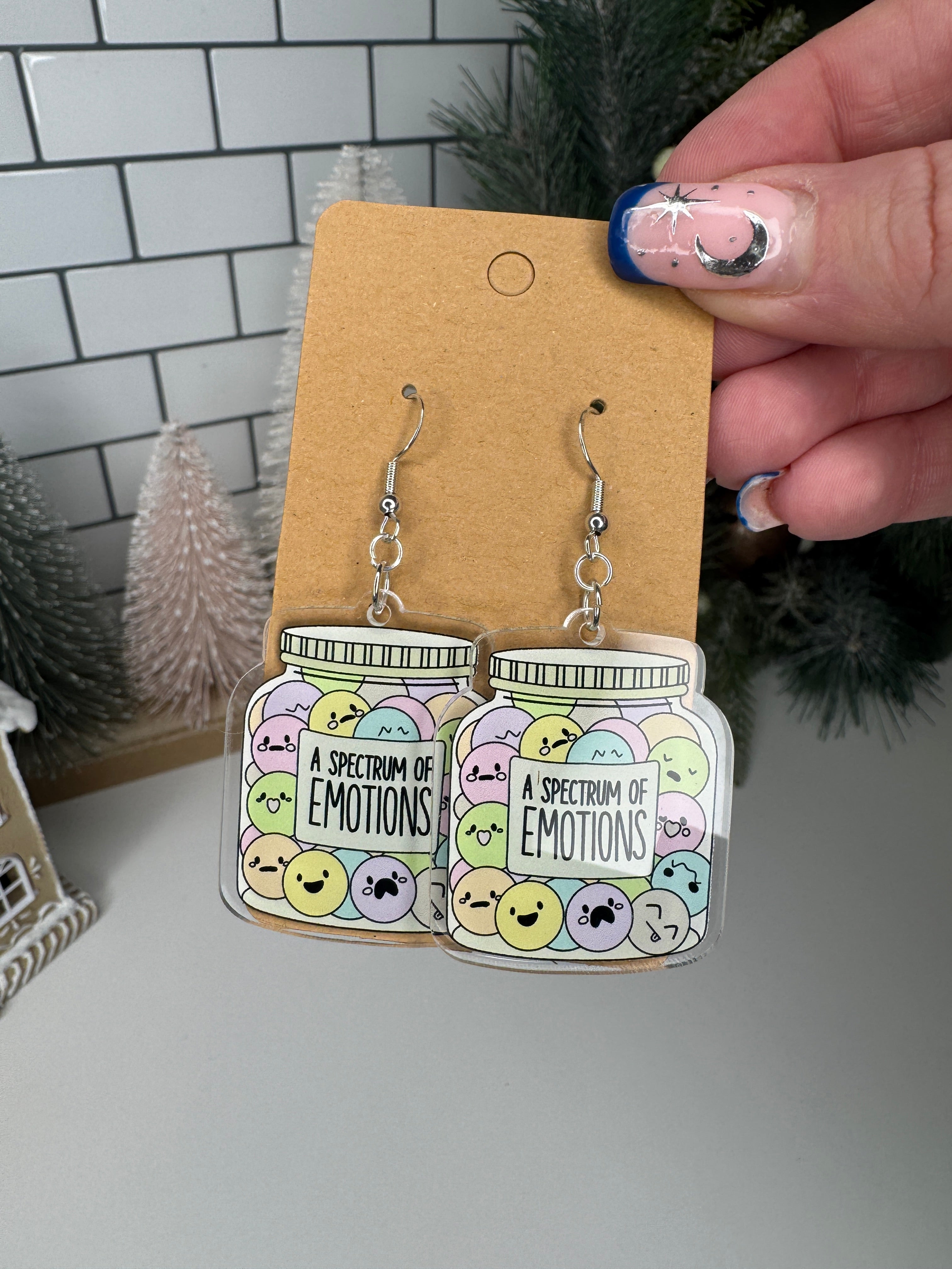 "Spectrum of Emotions" Acrylic Earrings