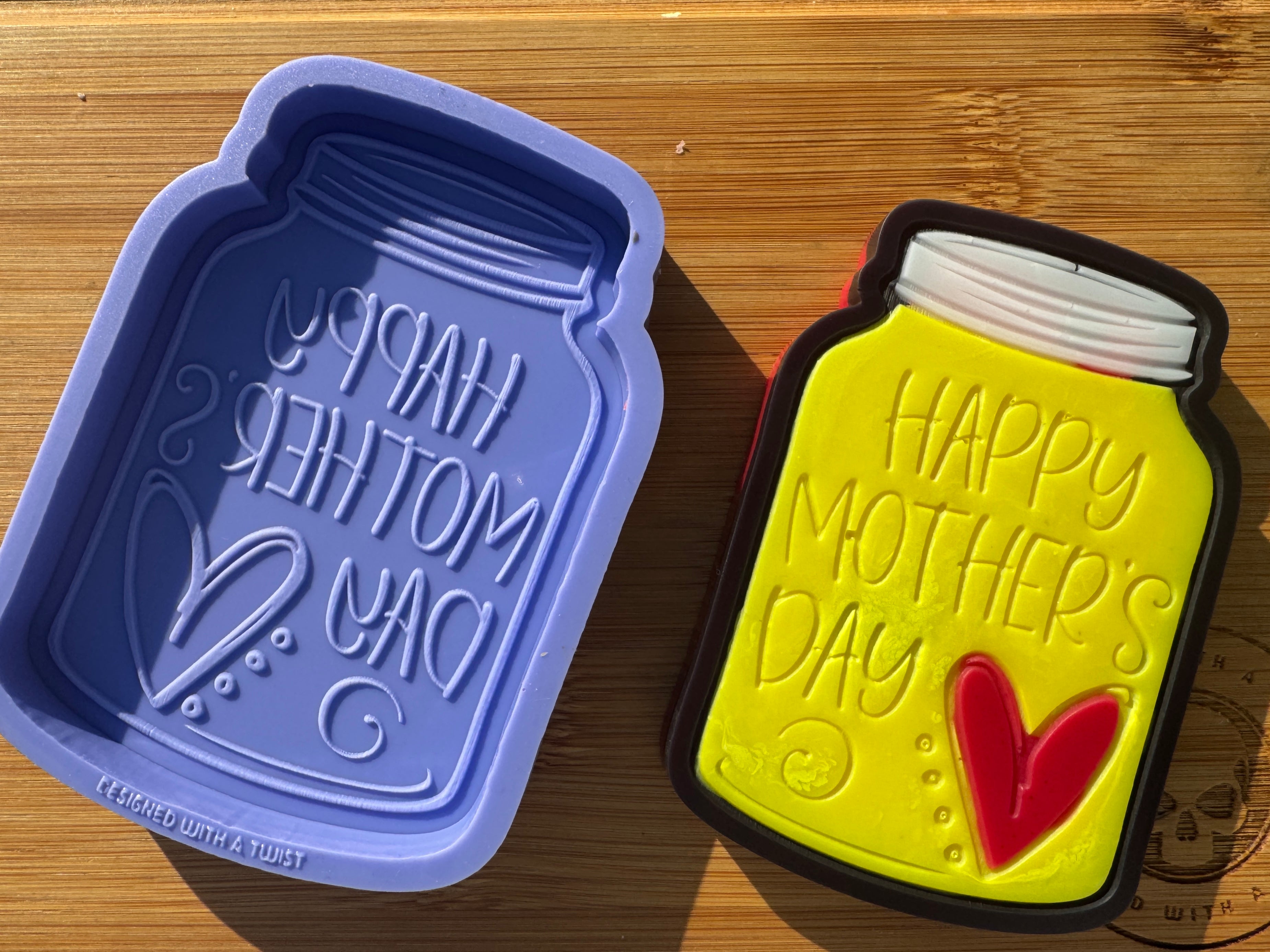 Large Mothers Day Jar Silicone Mold