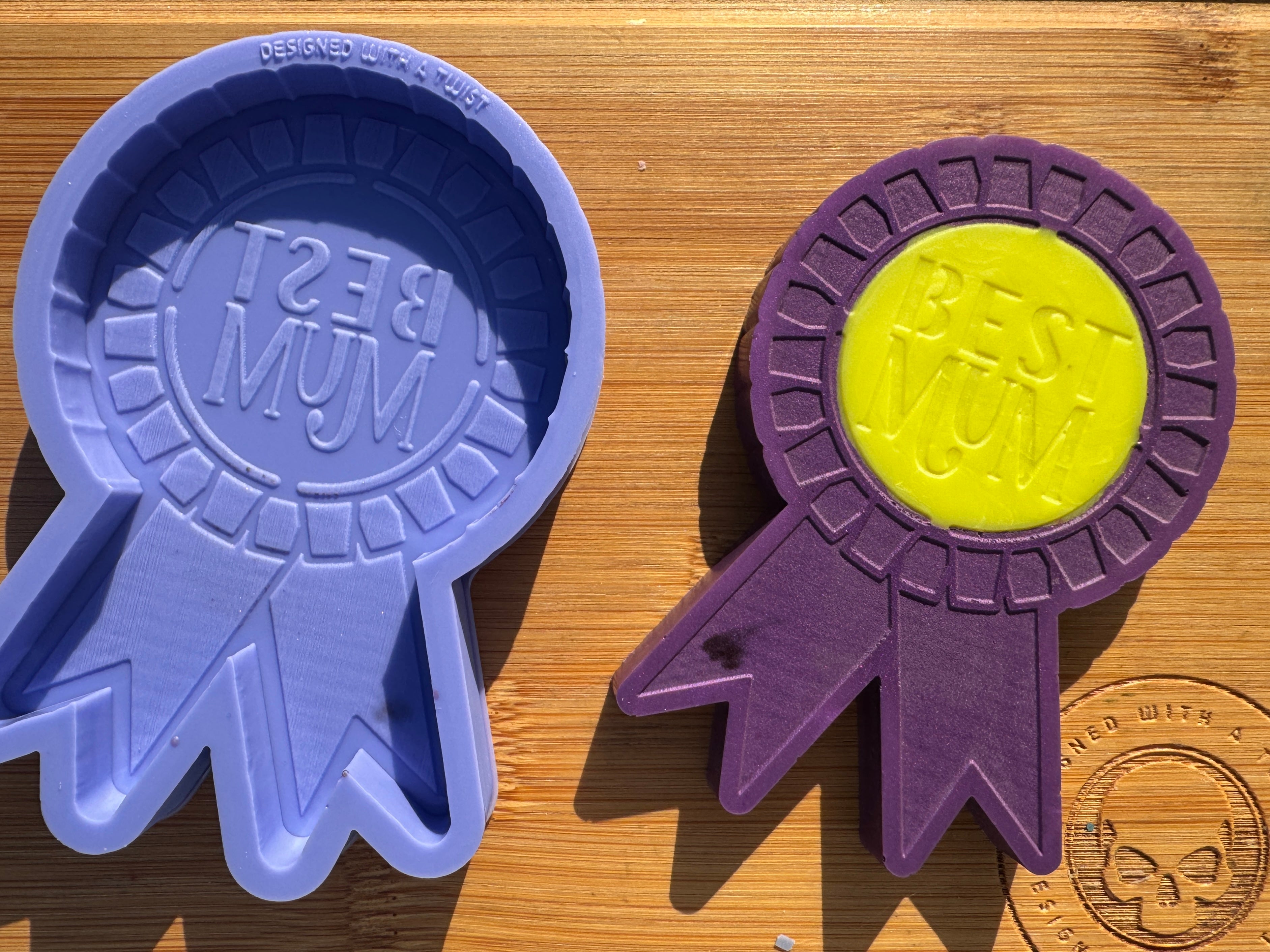 Large Best Mum Rosette Silicone Mold