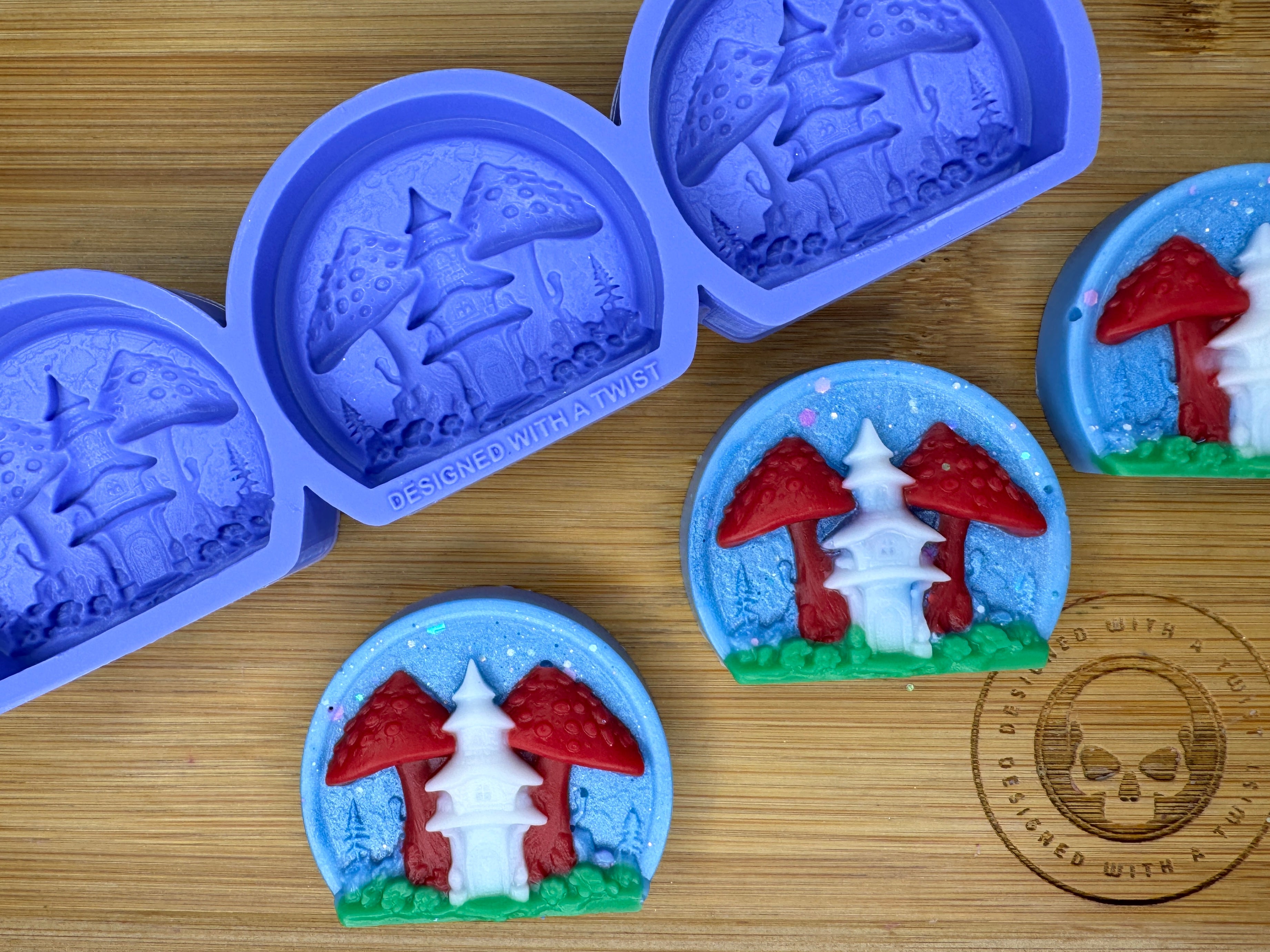 Mushroom House Silicone Mold Trio