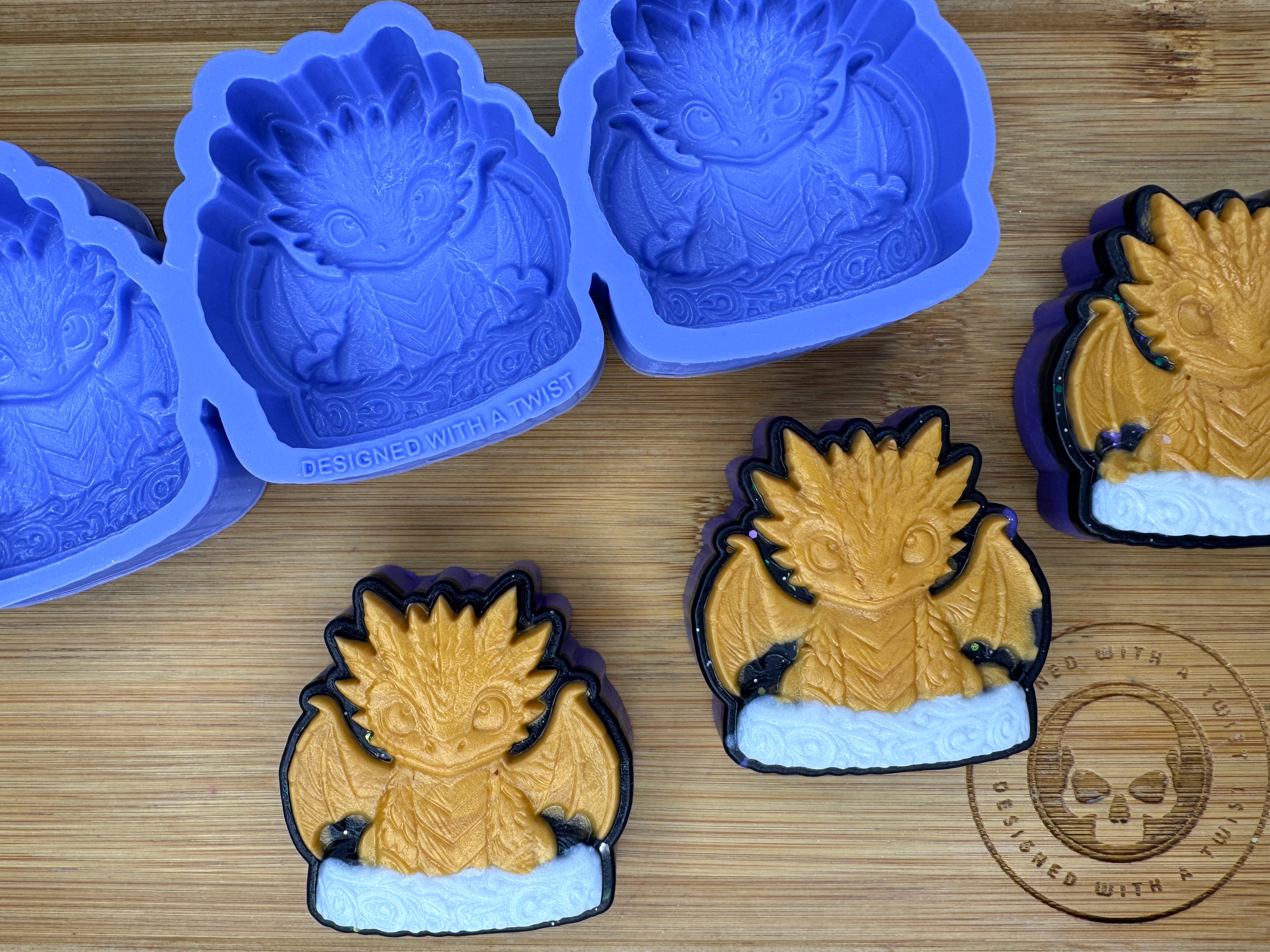 Baby Dragon Silicone Mold Trio