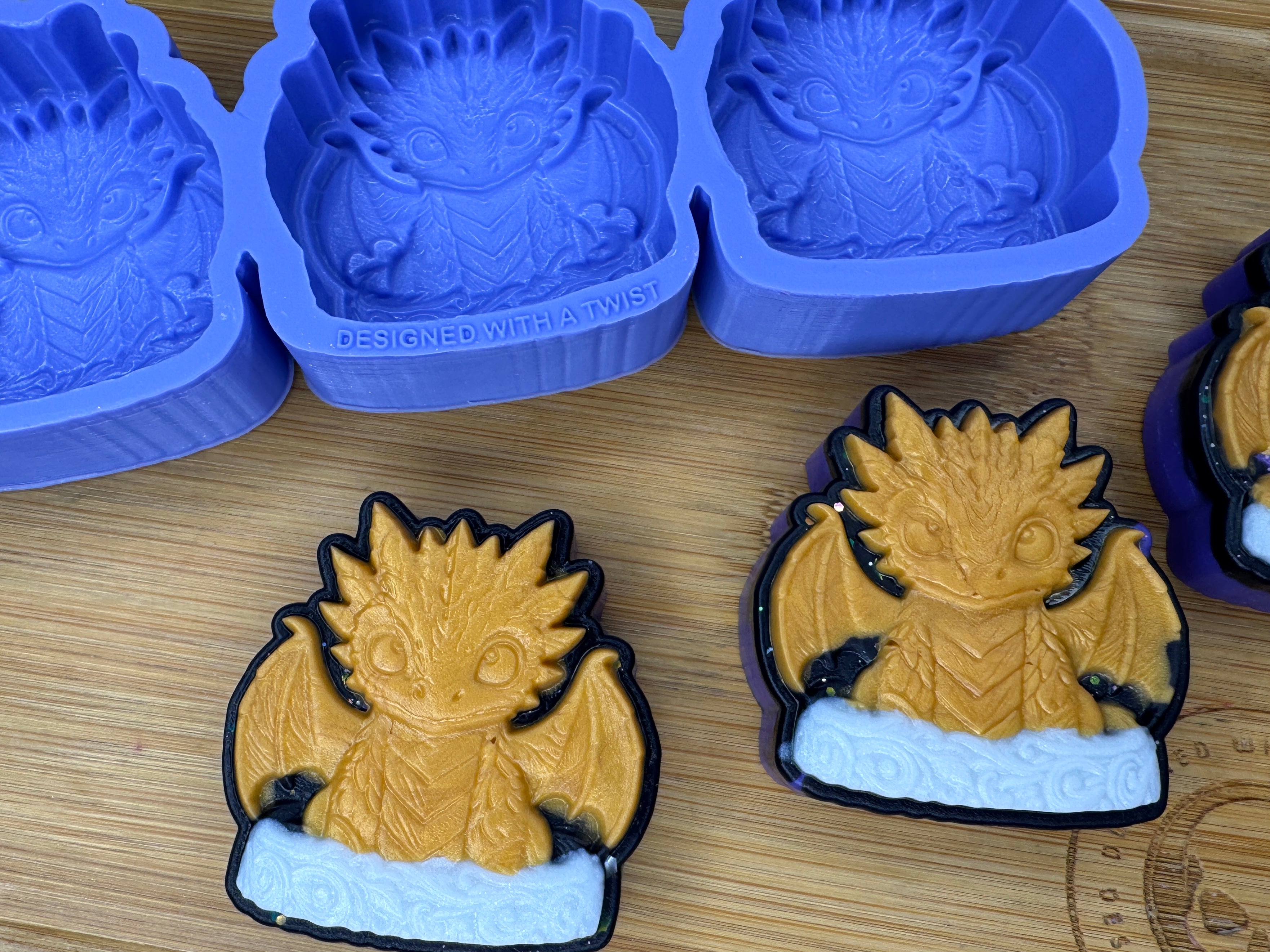 Baby Dragon Silicone Mold Trio