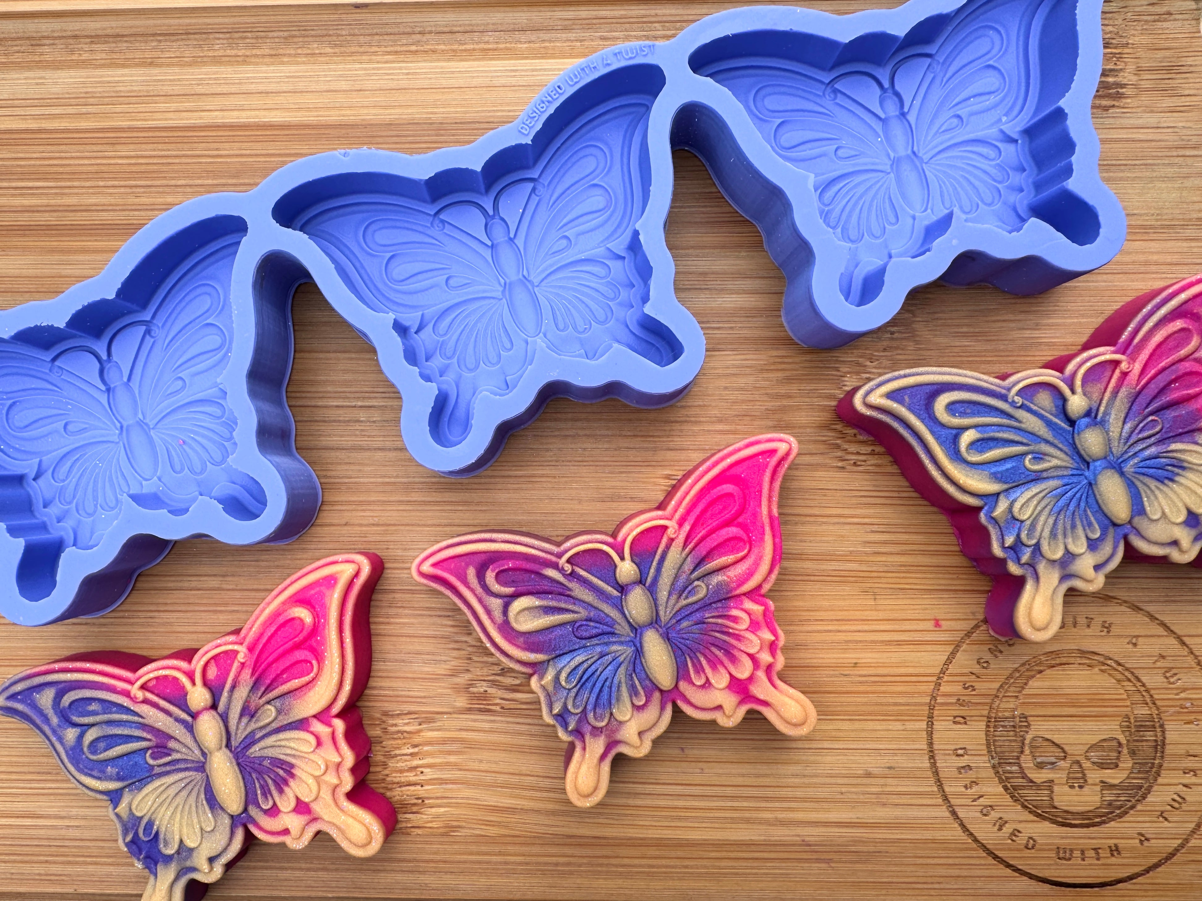 3D Butterfly Silicone Mold Trio