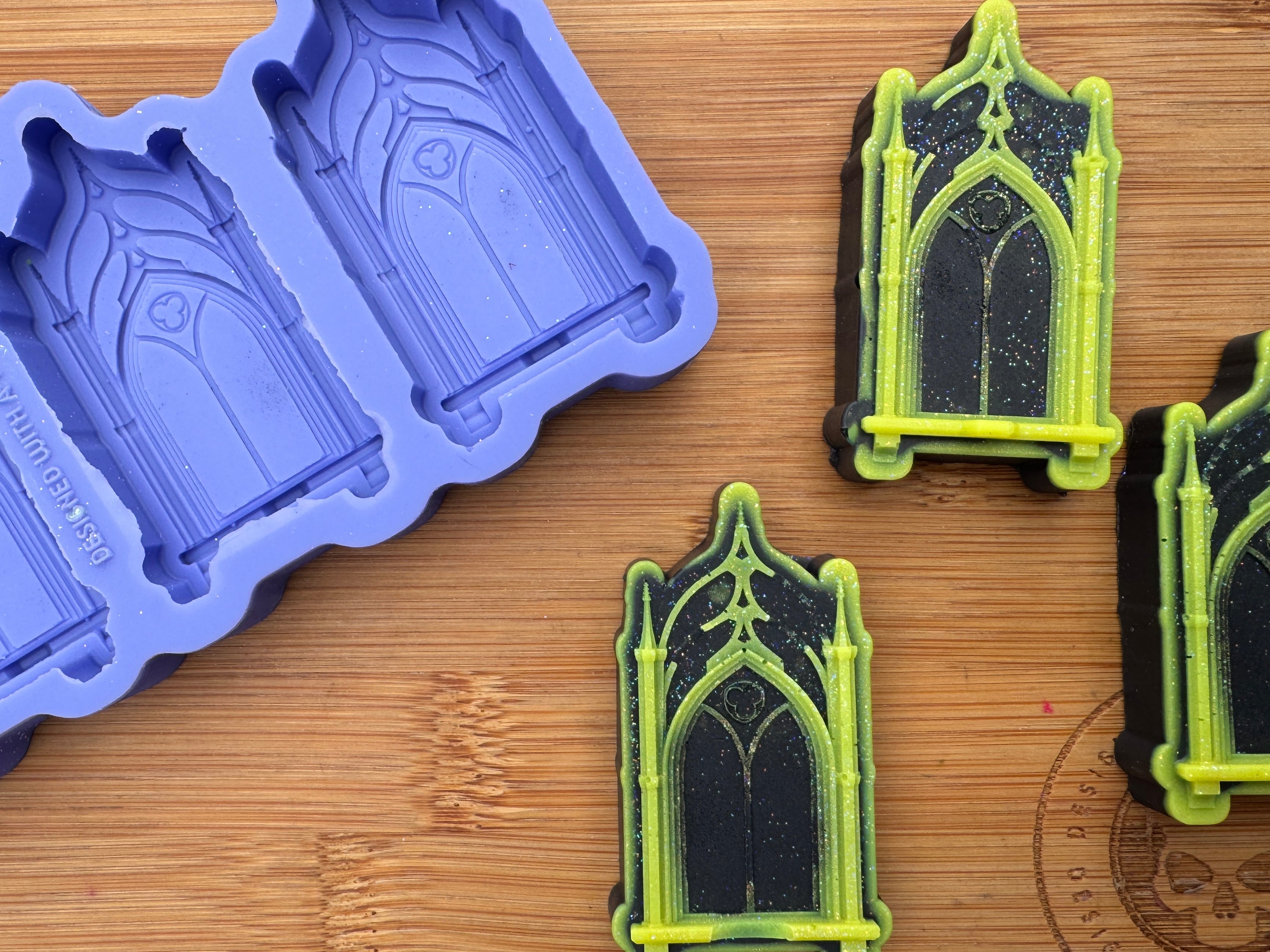 Gothic Window Silicone Mold Trio