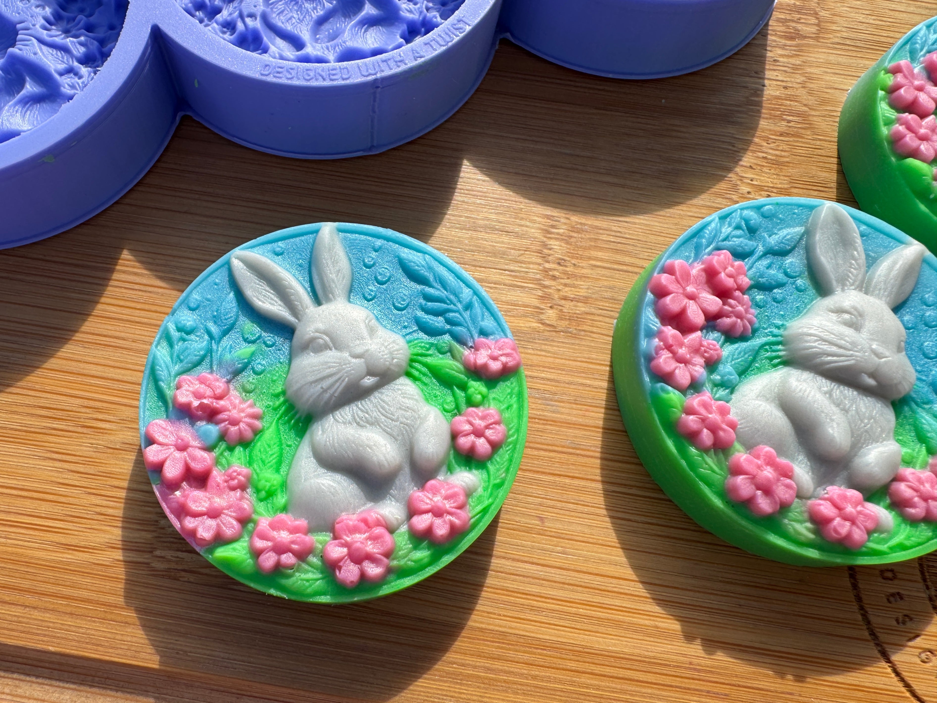 3D Easter Bunny Silicone Mold Trio