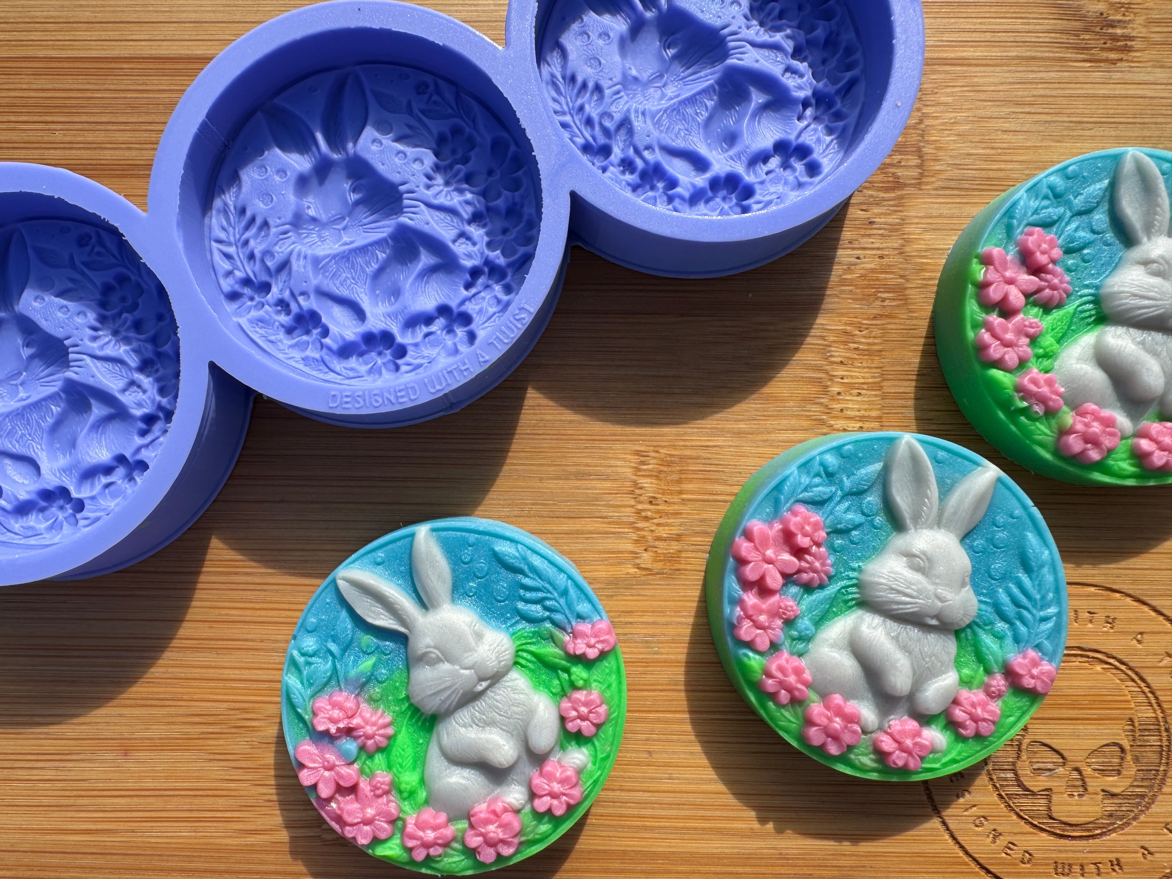 3D Easter Bunny Silicone Mold Trio
