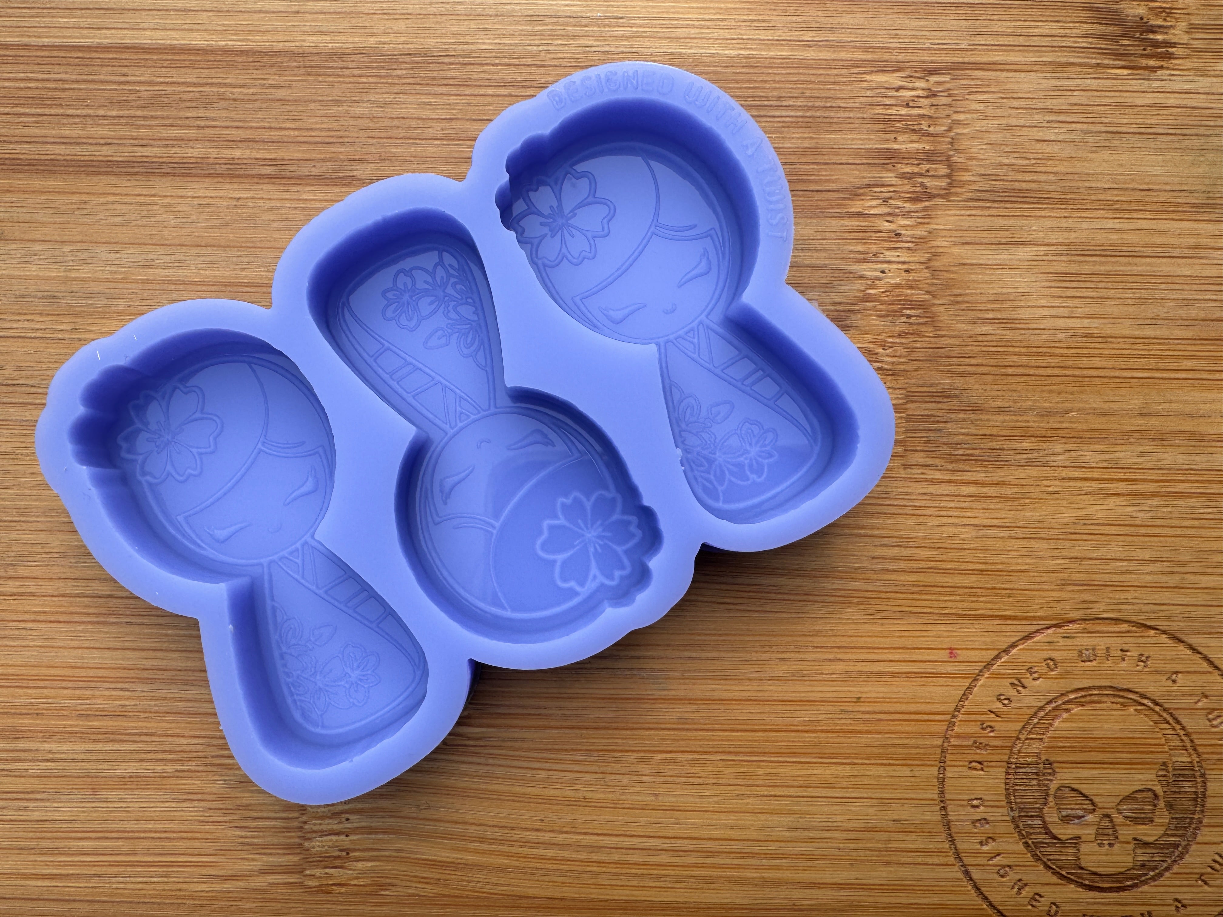 Japanese Doll Silicone Mold Trio