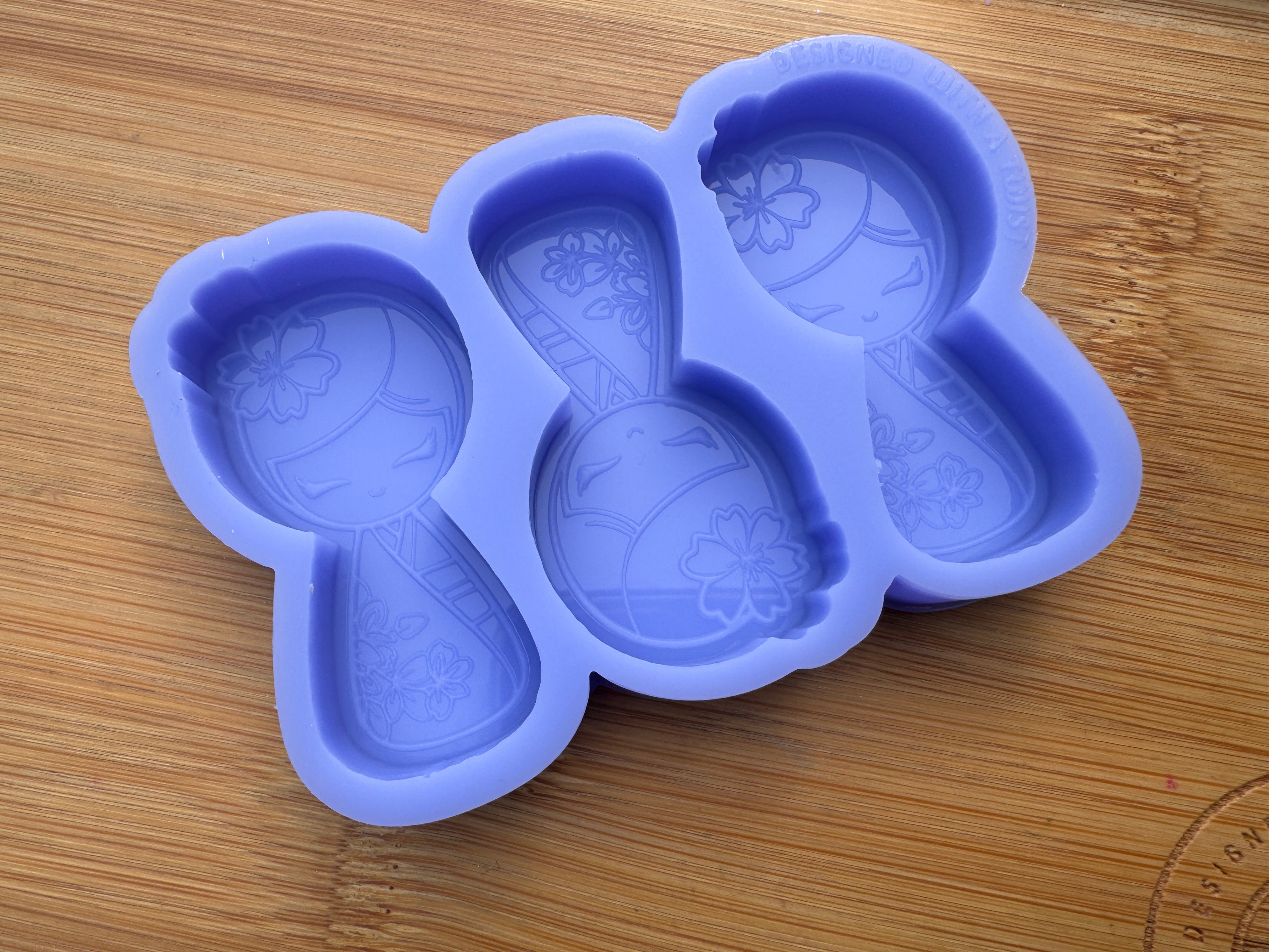Japanese Doll Silicone Mold Trio