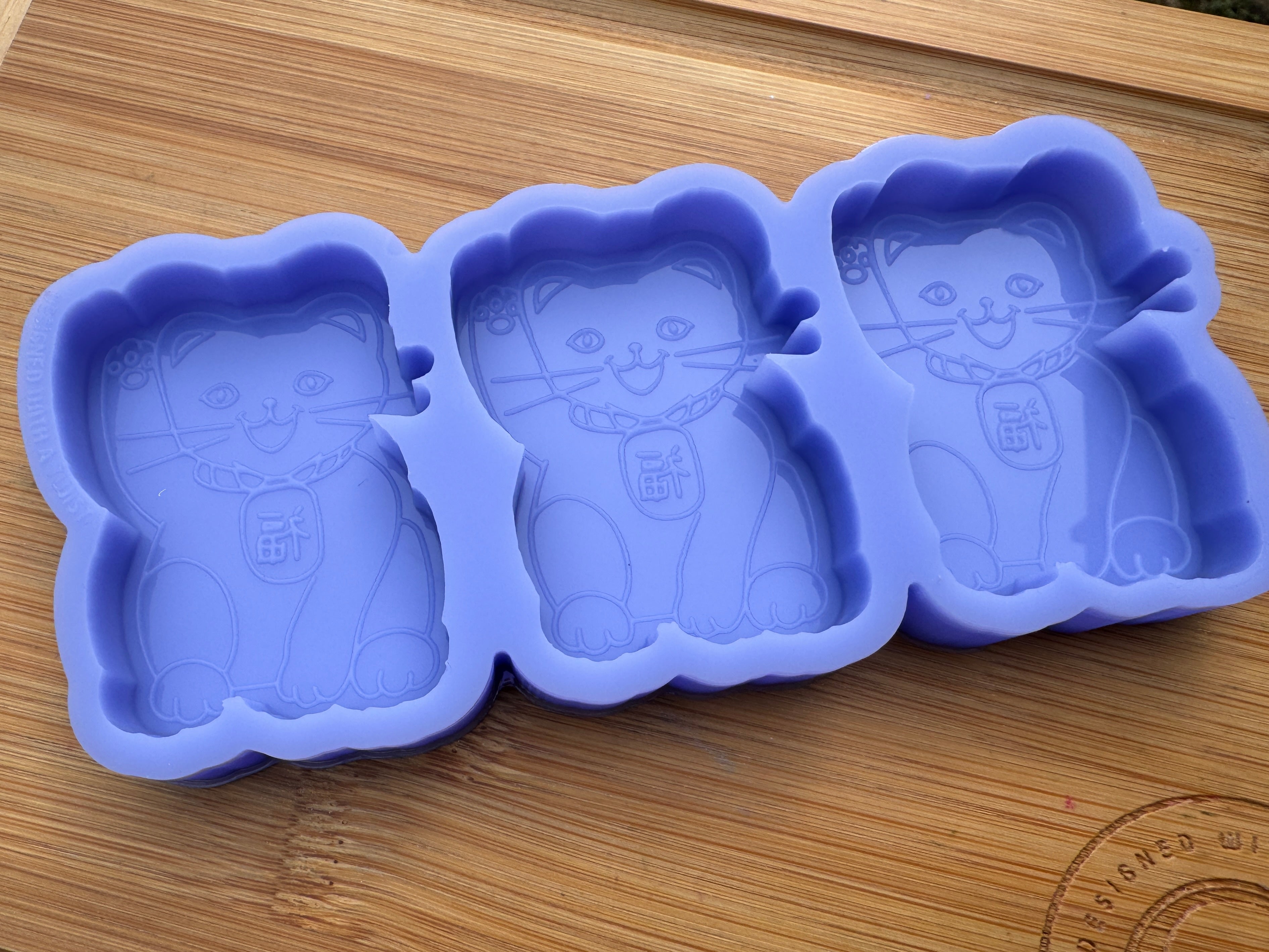 Lucky Cat Silicone Mold Trio