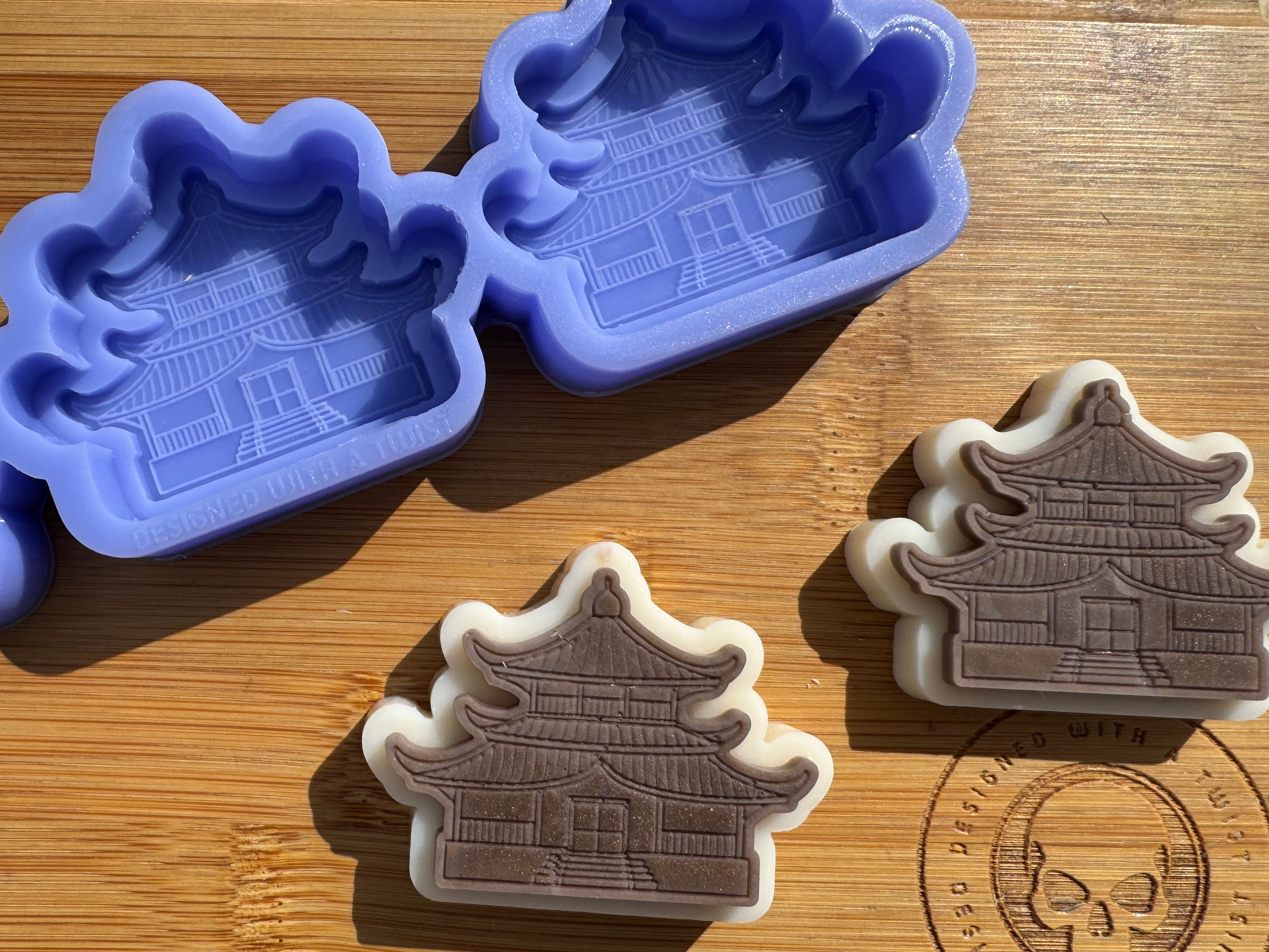 Japanese Temple Silicone Mold Trio