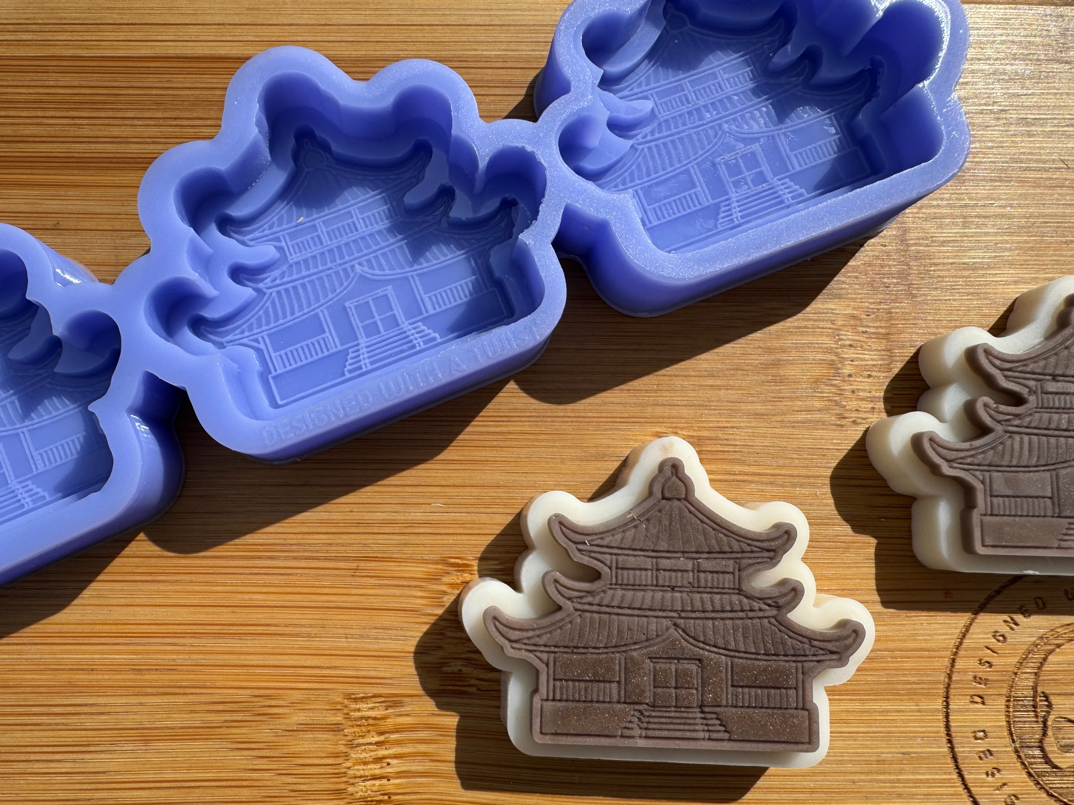 Japanese Temple Silicone Mold Trio