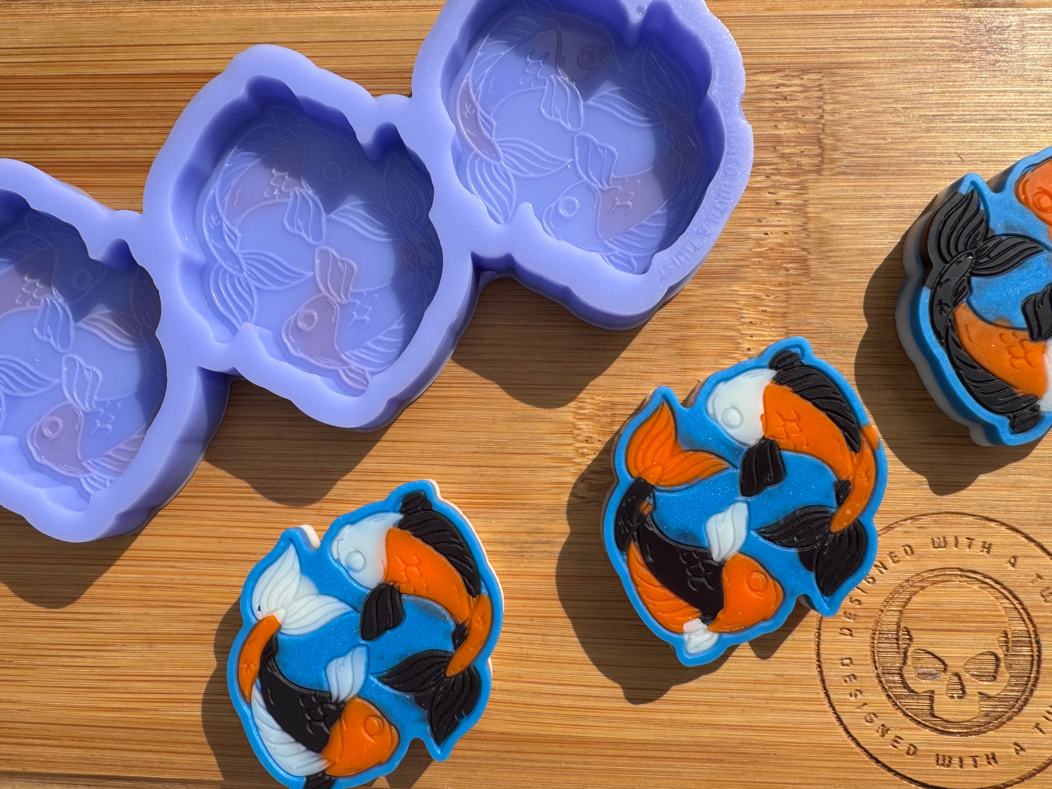 Koi Fish Silicone Mold Trio