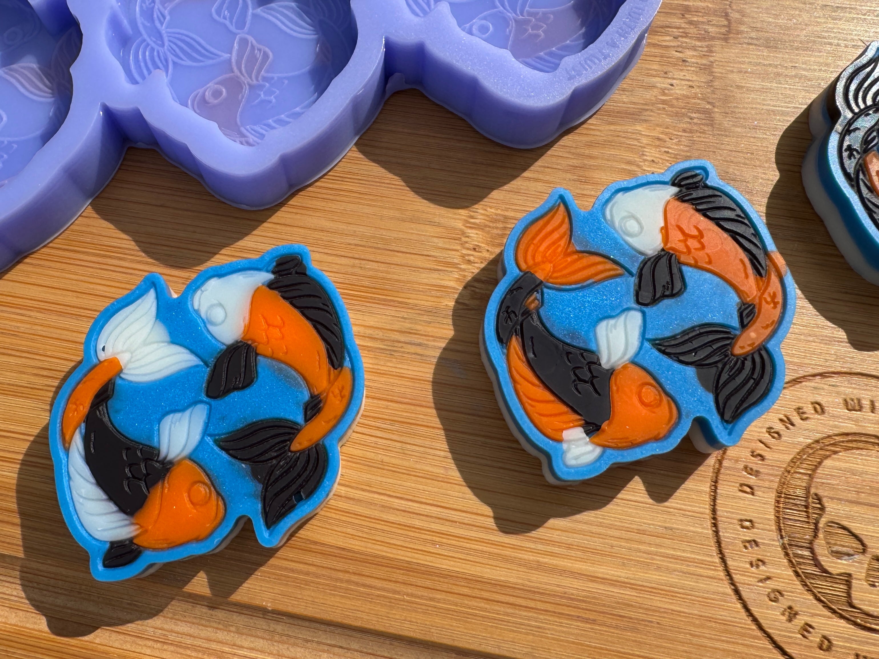 Koi Fish Silicone Mold Trio