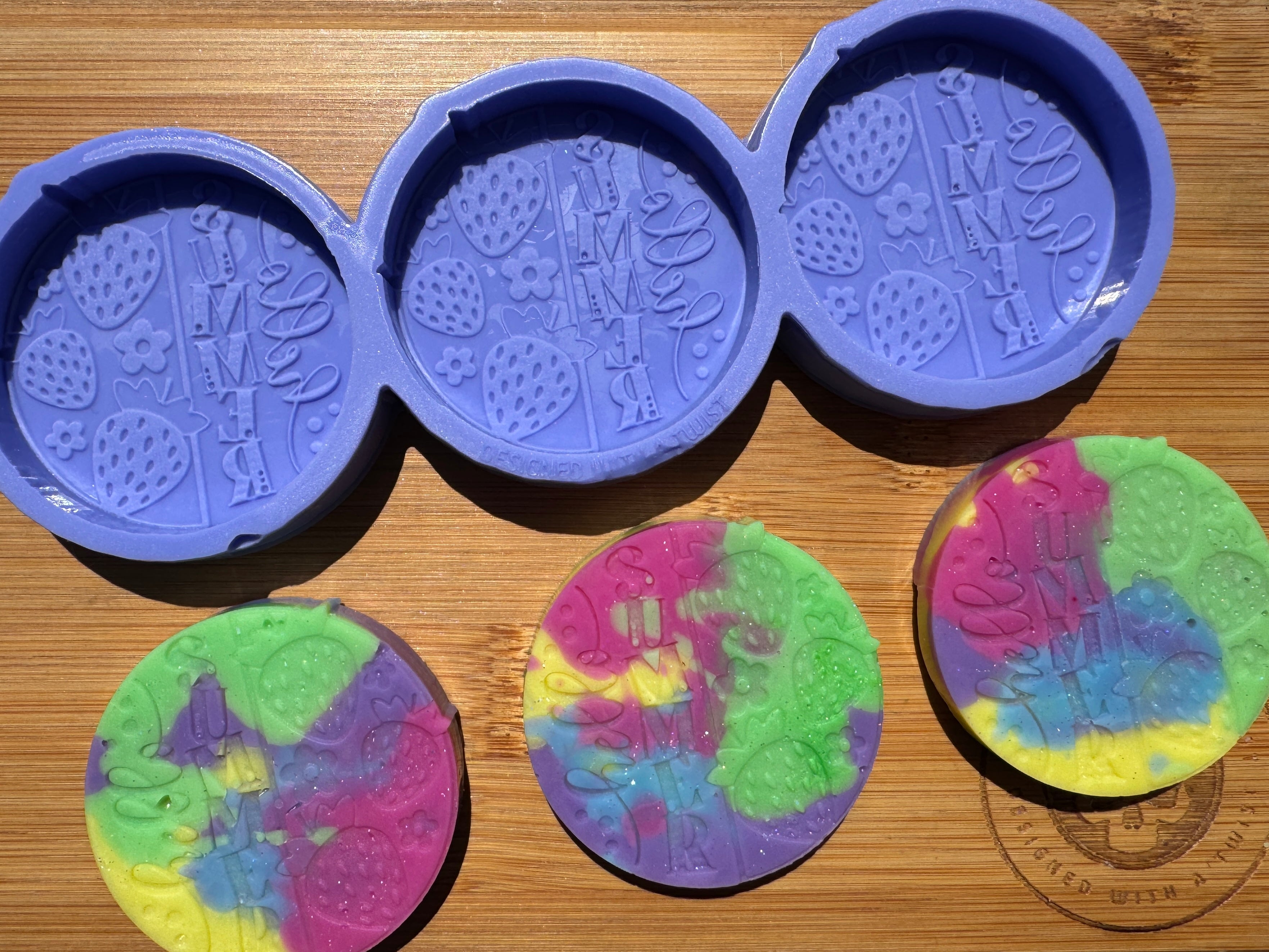 Hello Summer Strawberries Silicone Mold Trio