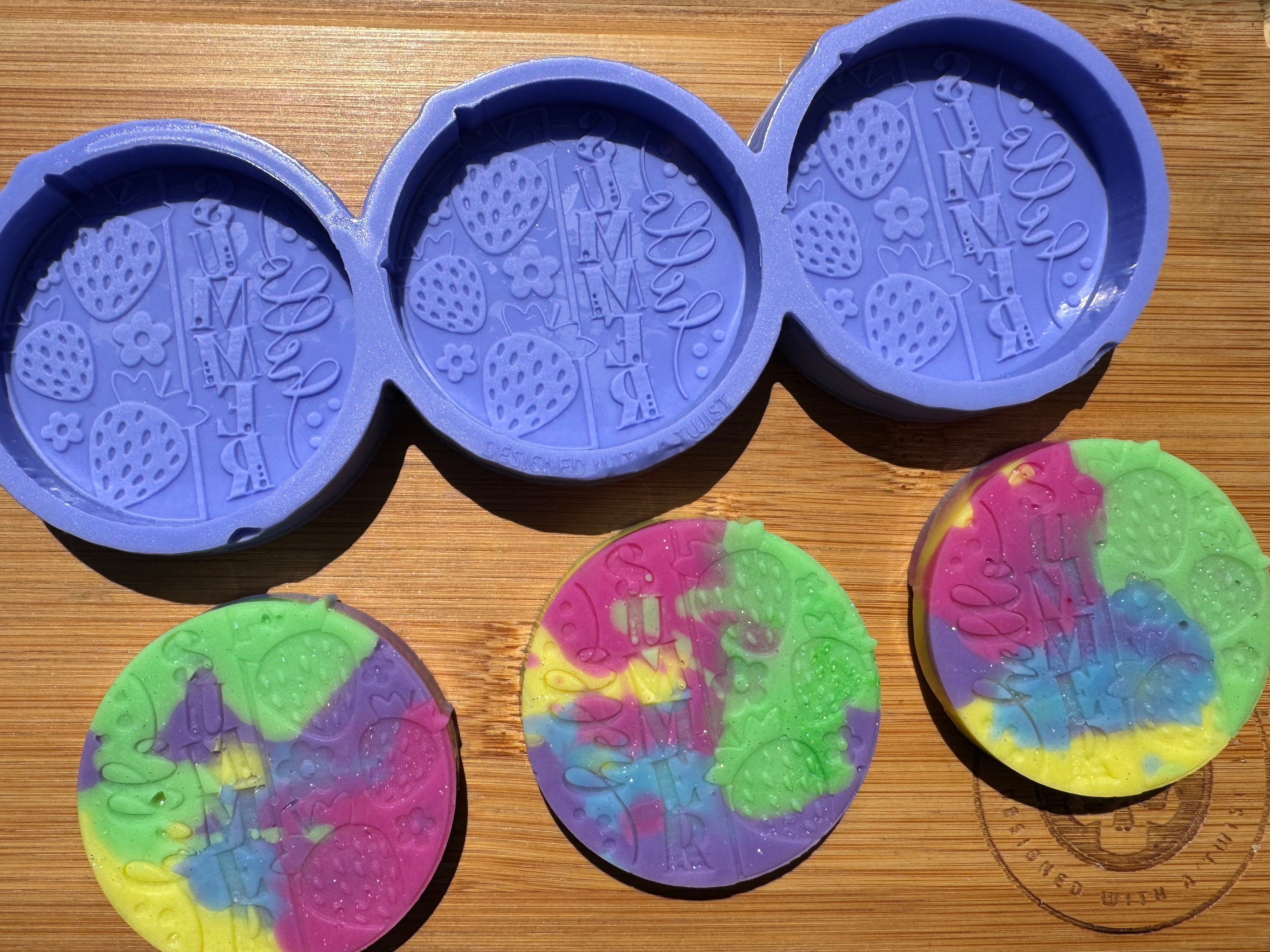 Hello Summer Strawberries Silicone Mold Trio