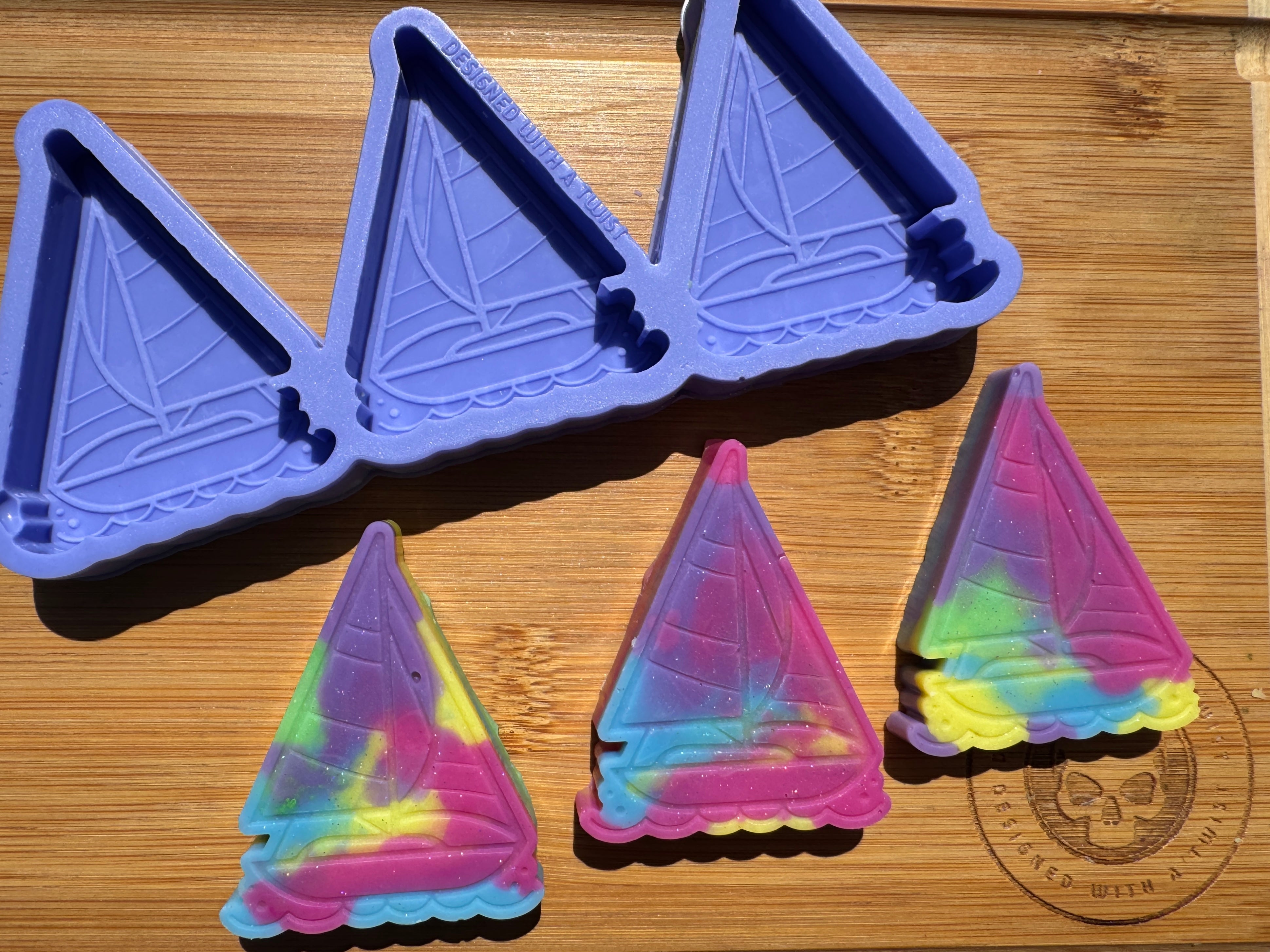 Sail Boat Silicone Mold Trio