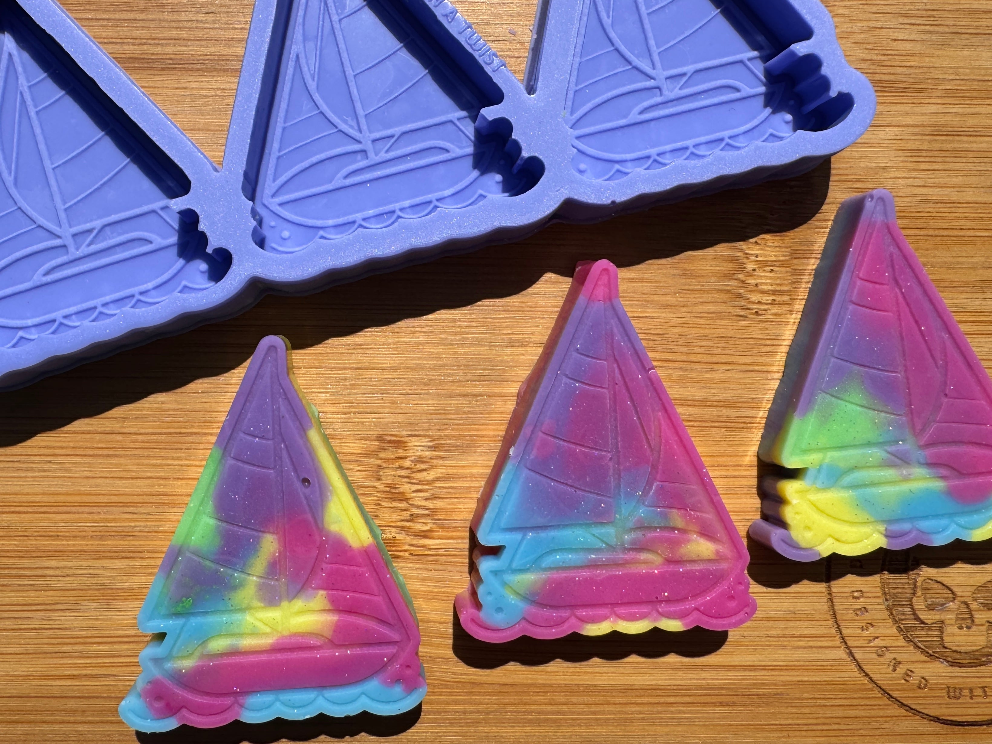 Sail Boat Silicone Mold Trio
