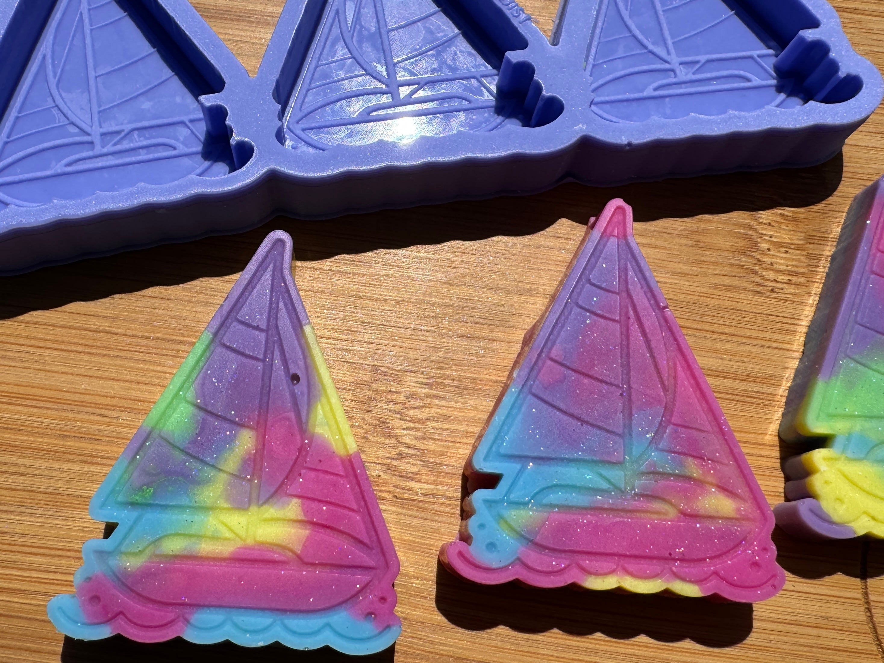Sail Boat Silicone Mold Trio