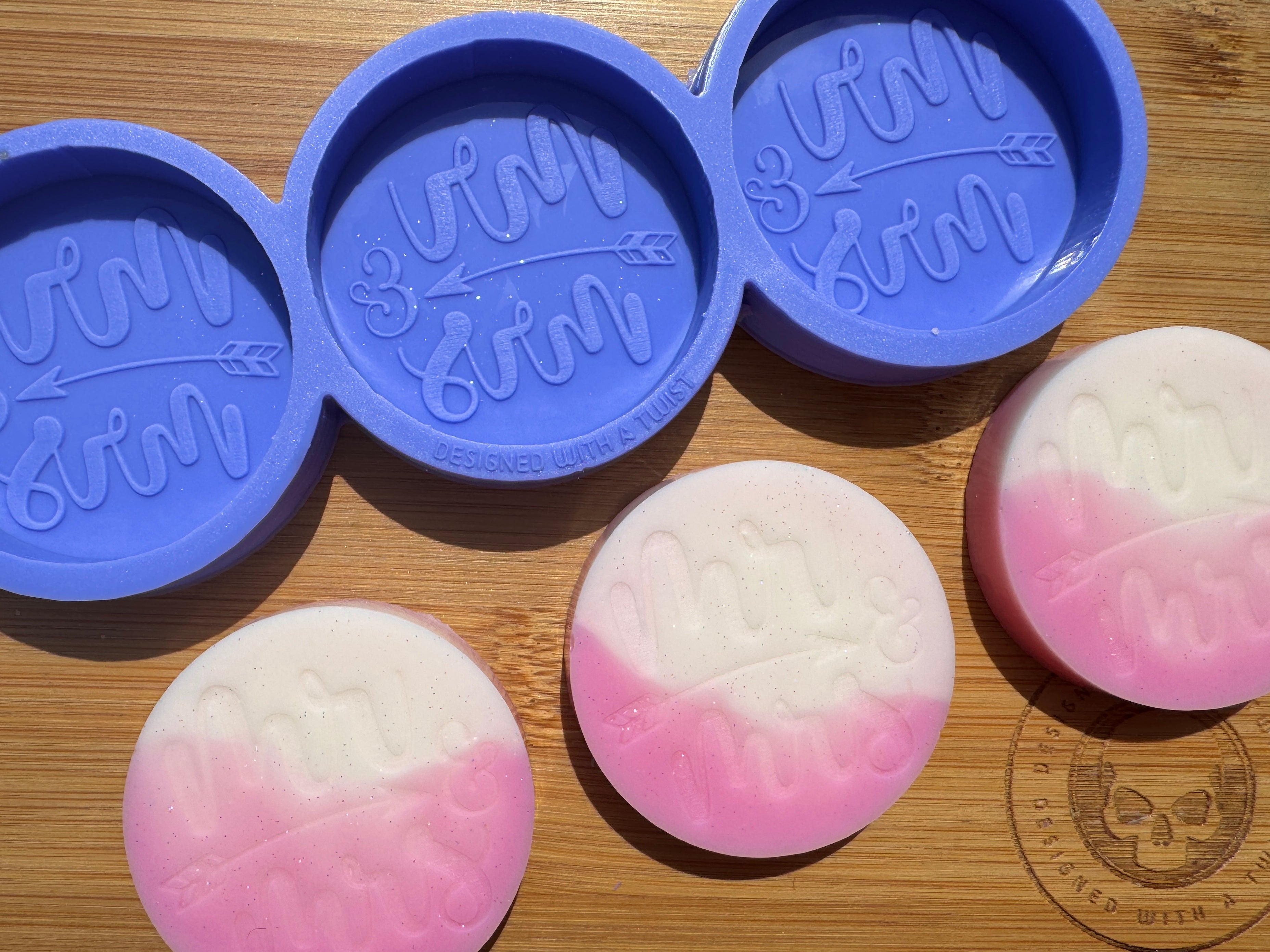 Mr & Mrs Circle Silicone Mold Trio