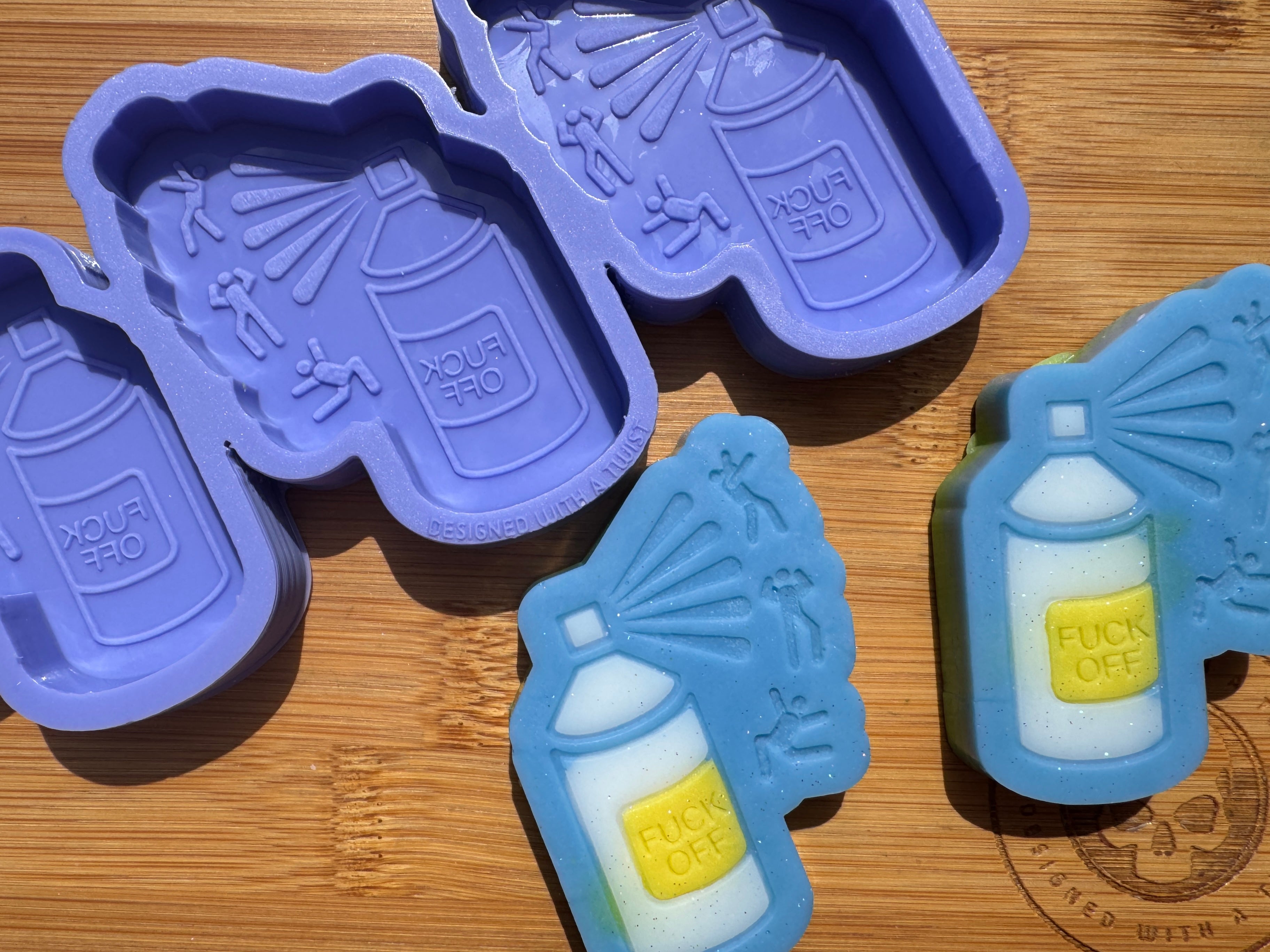 F Off People Spray Silicone Mold Trio