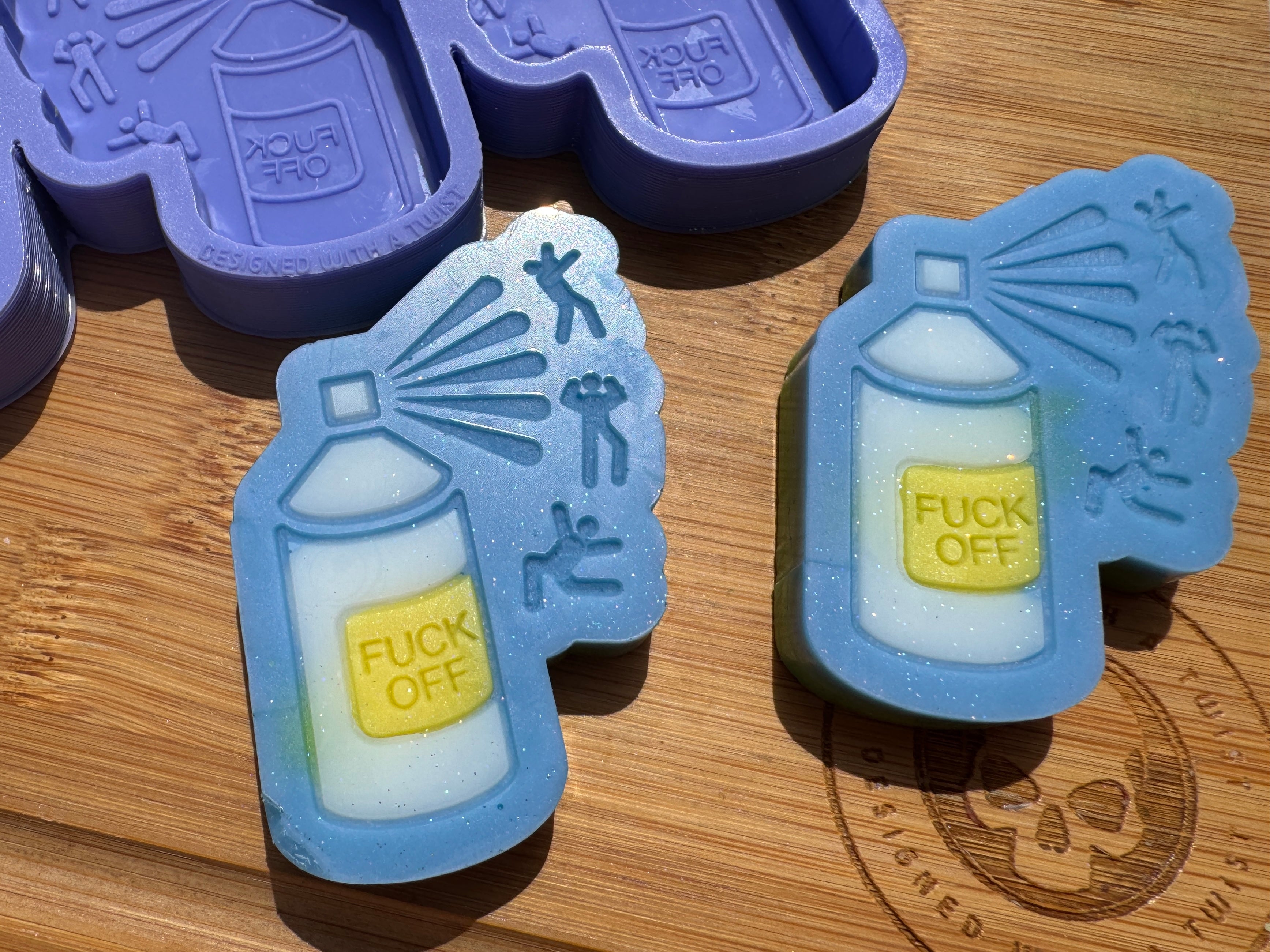 F Off People Spray Silicone Mold Trio