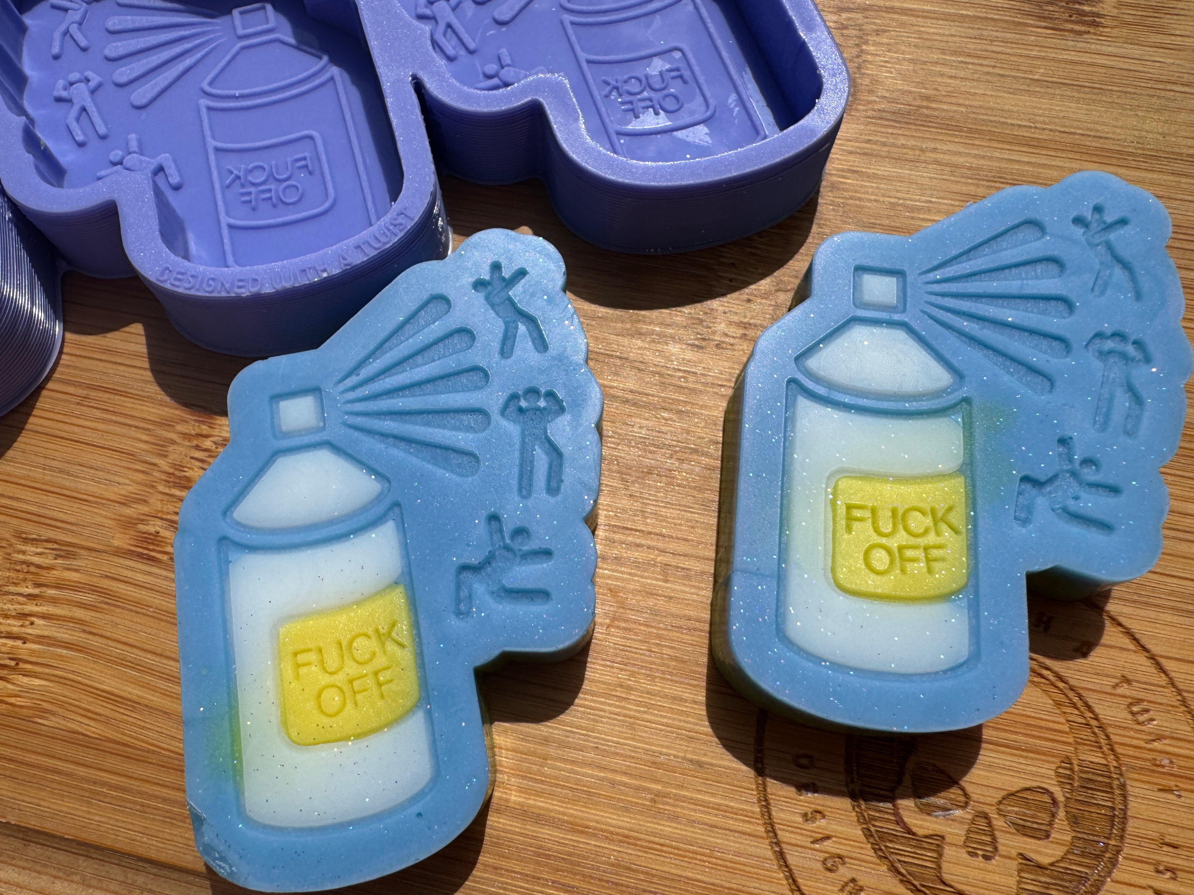 F Off People Spray Silicone Mold Trio