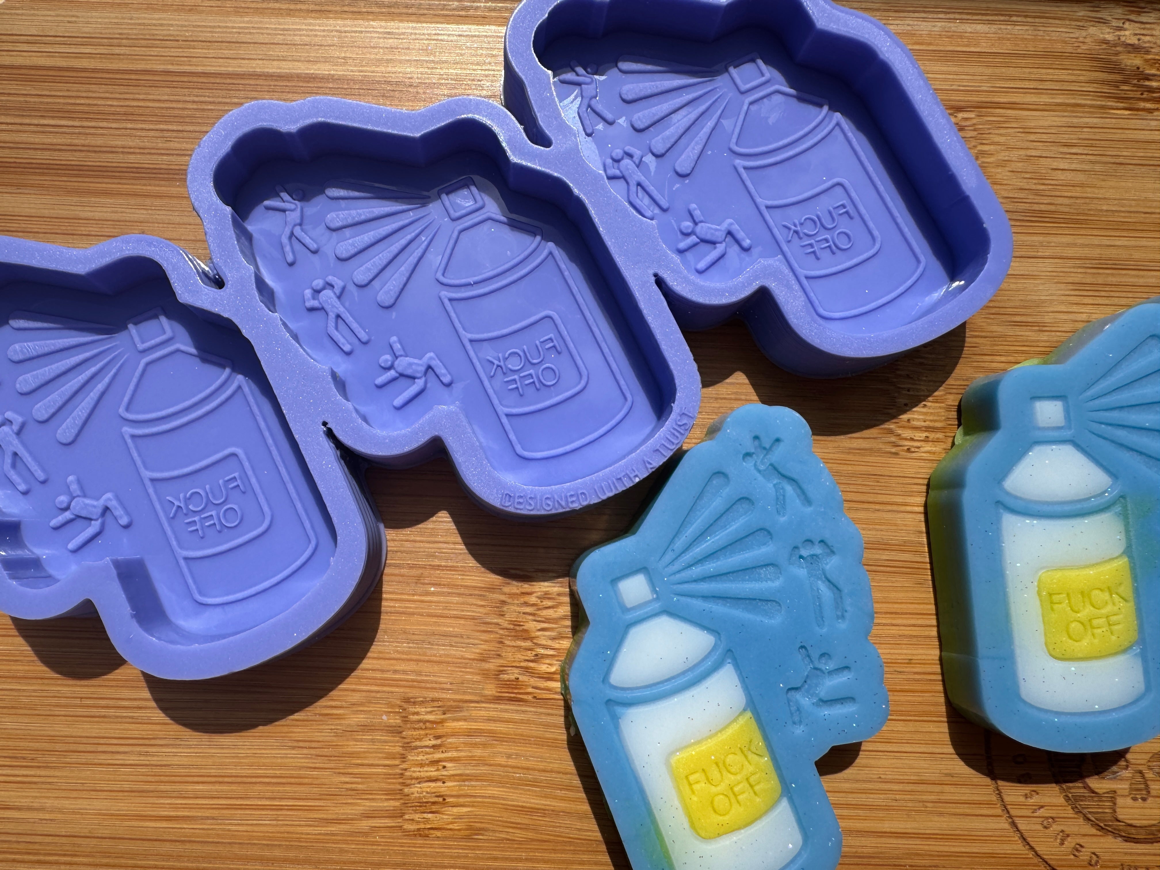 F Off People Spray Silicone Mold Trio