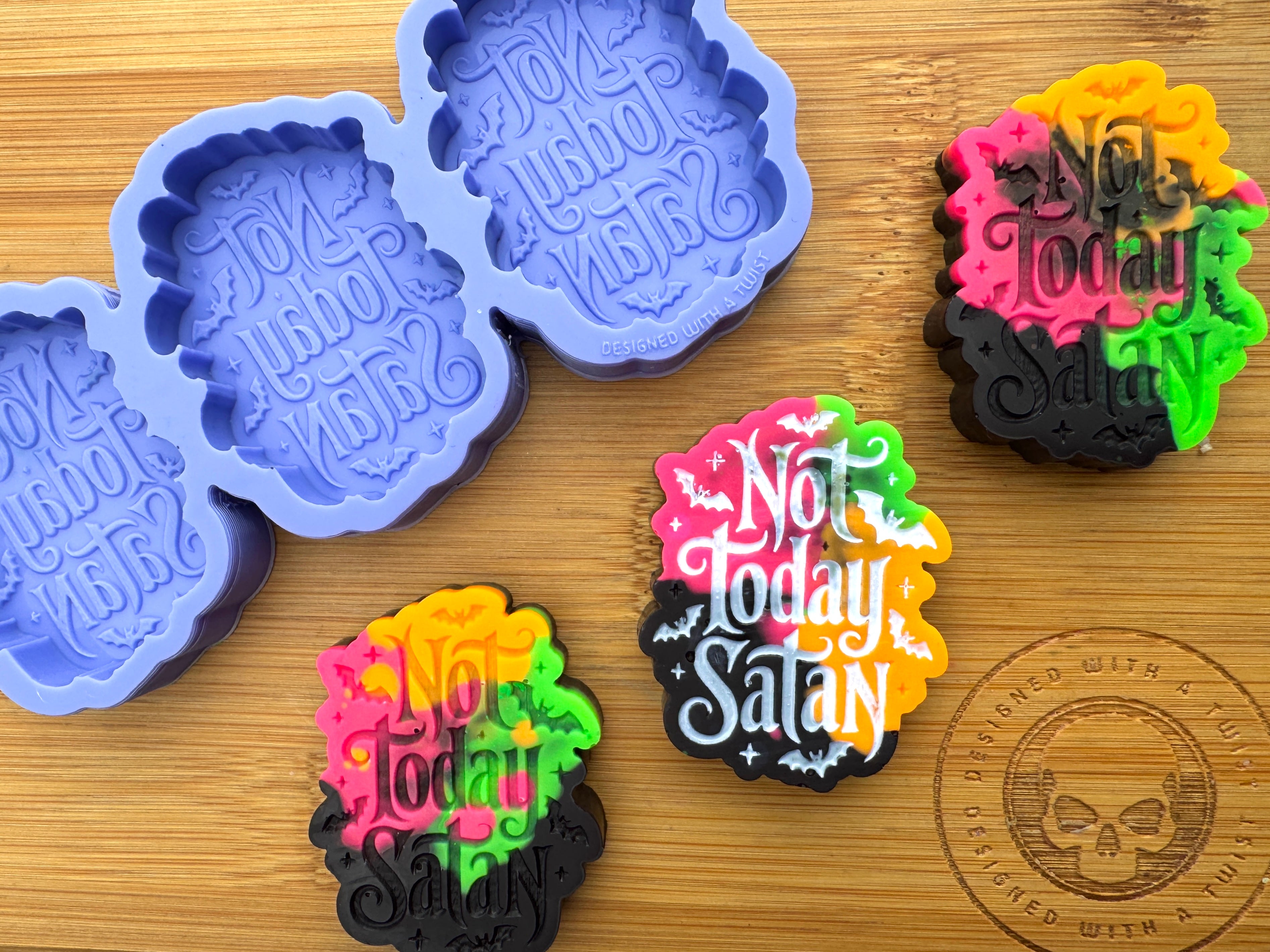 Not Today Satan Silicone Trio Mold