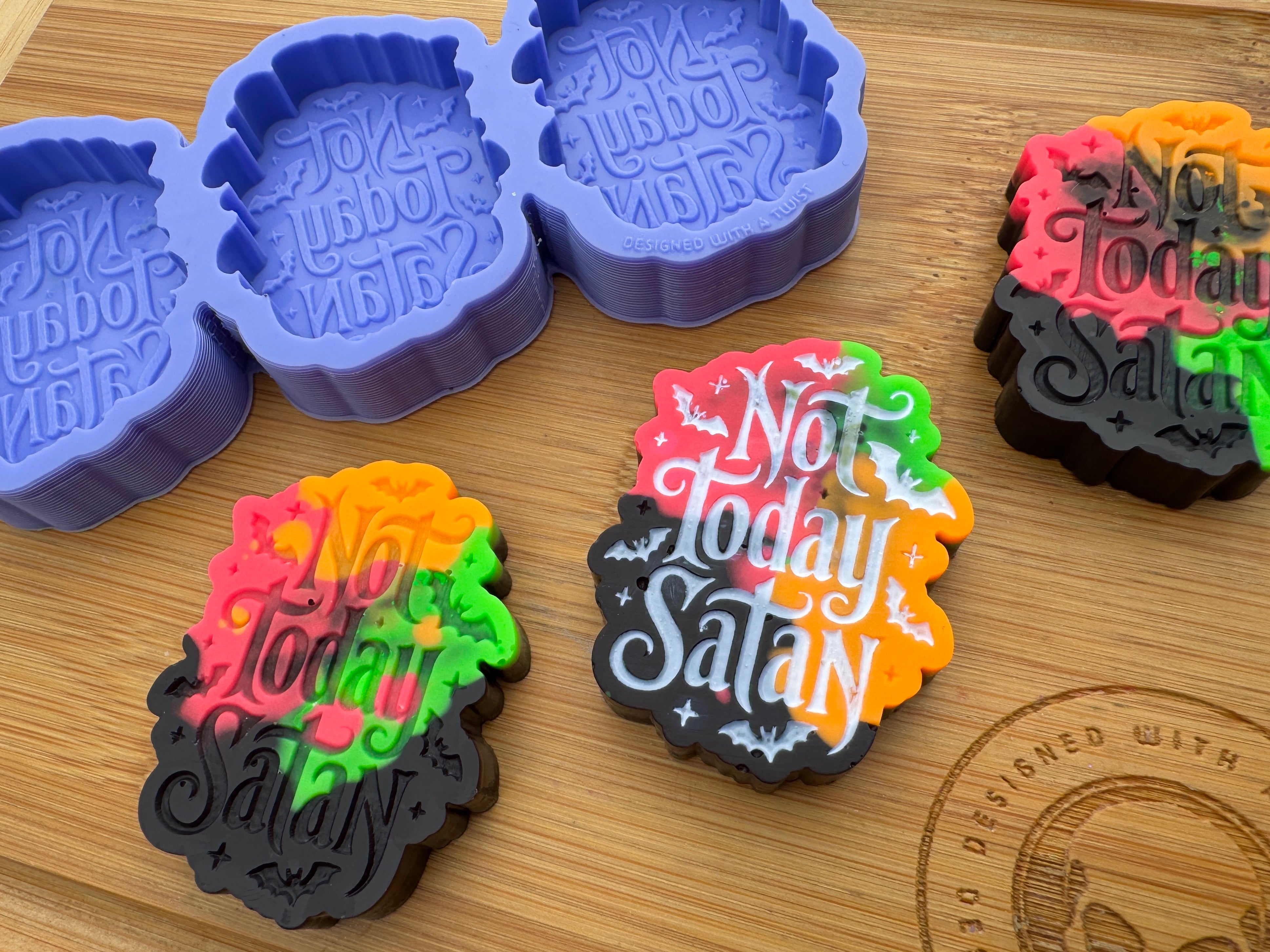 Not Today Satan Silicone Trio Mold