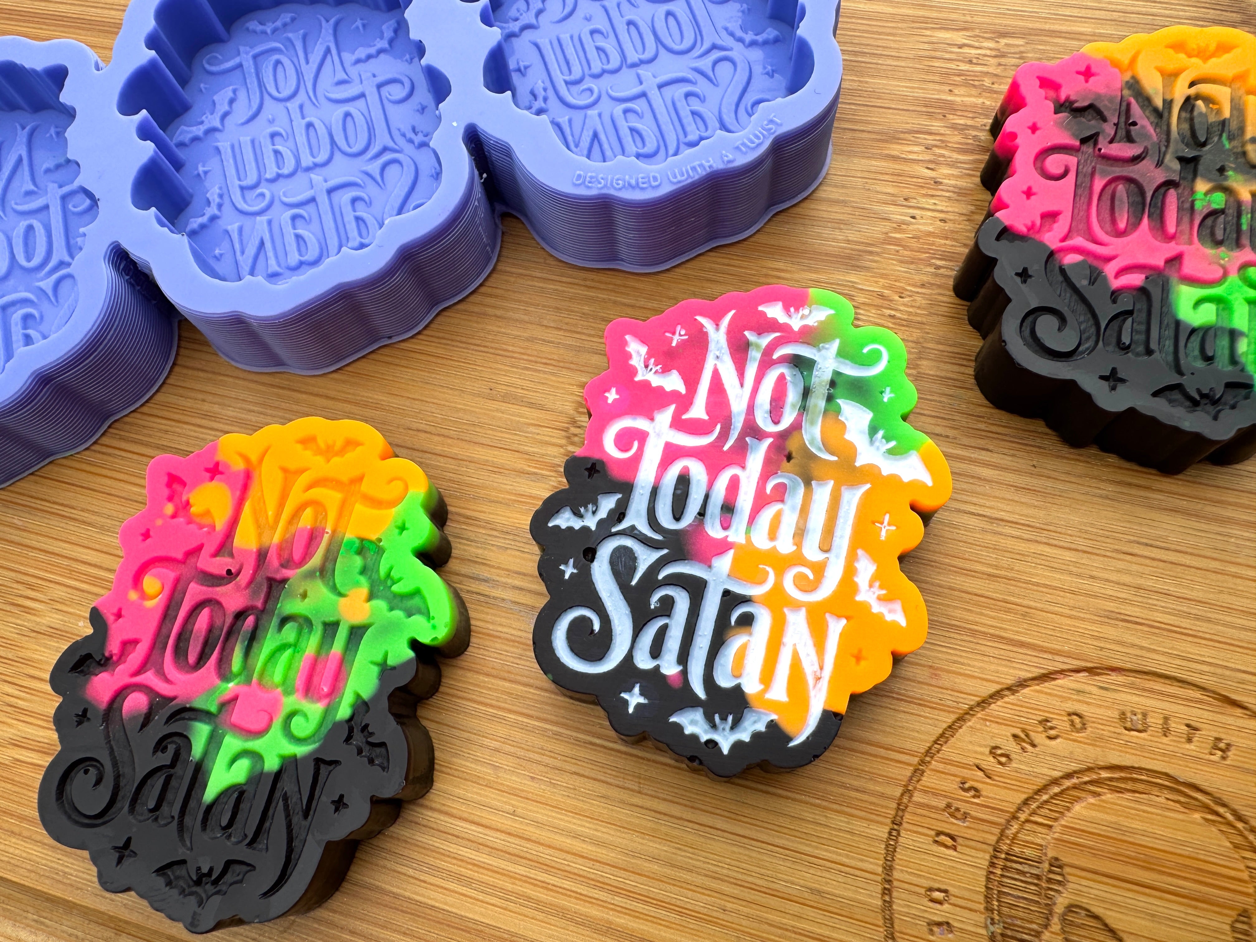 Not Today Satan Silicone Trio Mold