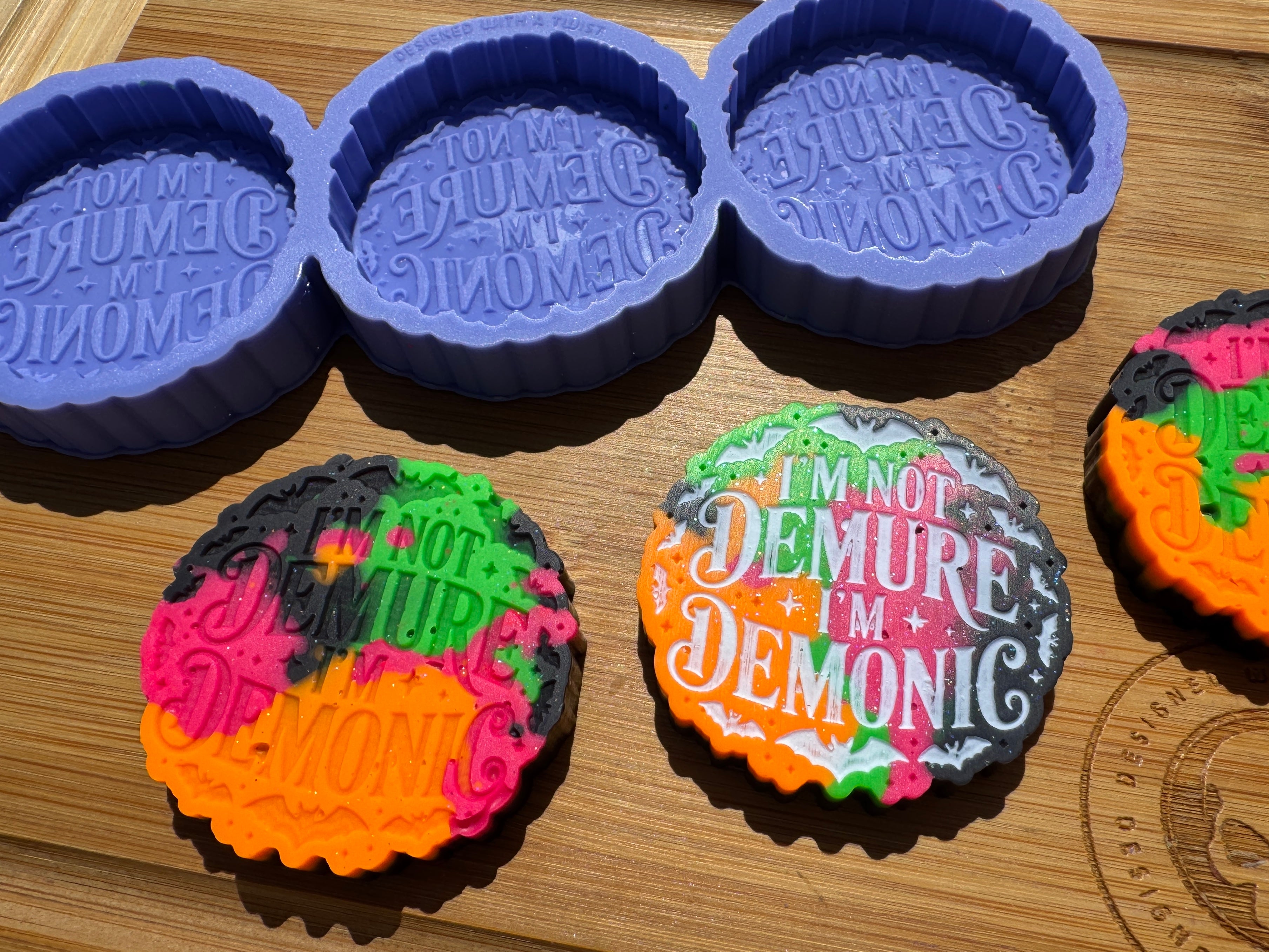 I'm Not Demure, I'm Demonic Silicone Trio Mold