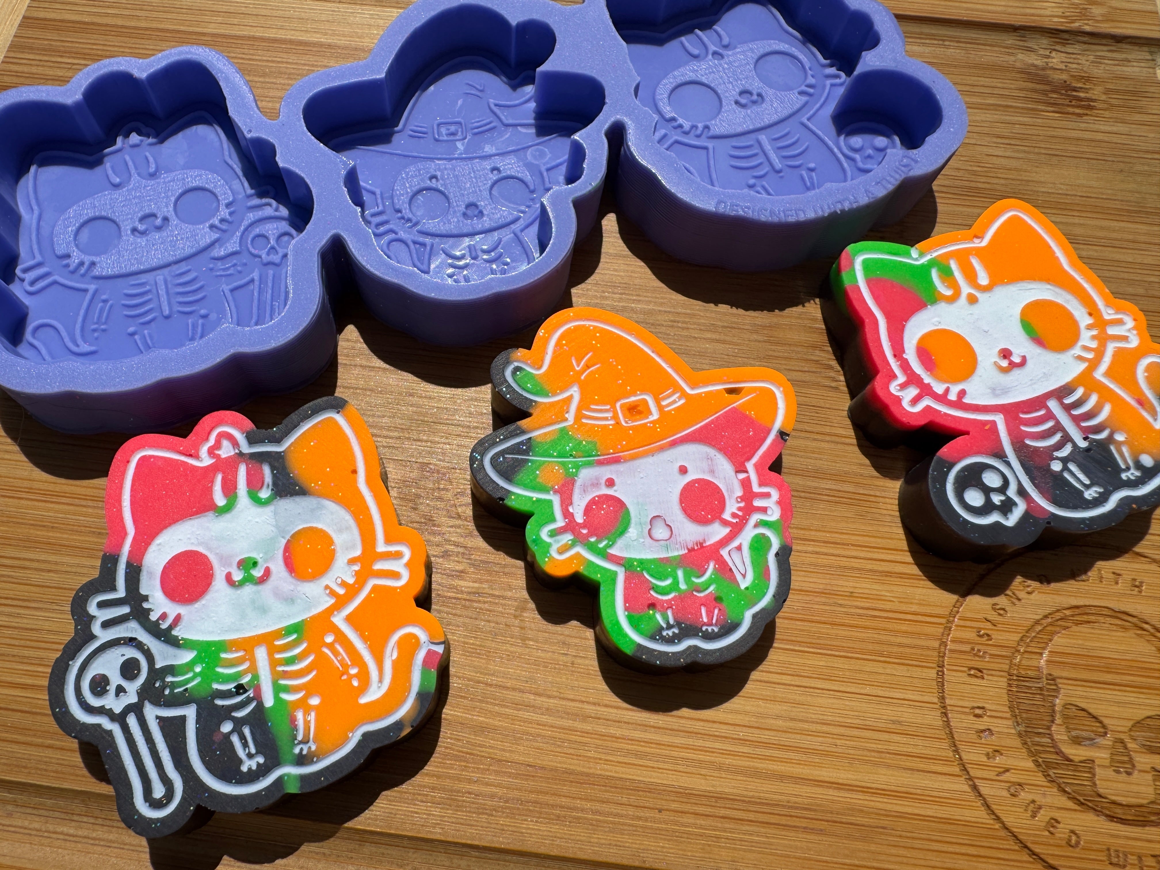 Spooky Kitties Silicone Trio Mold