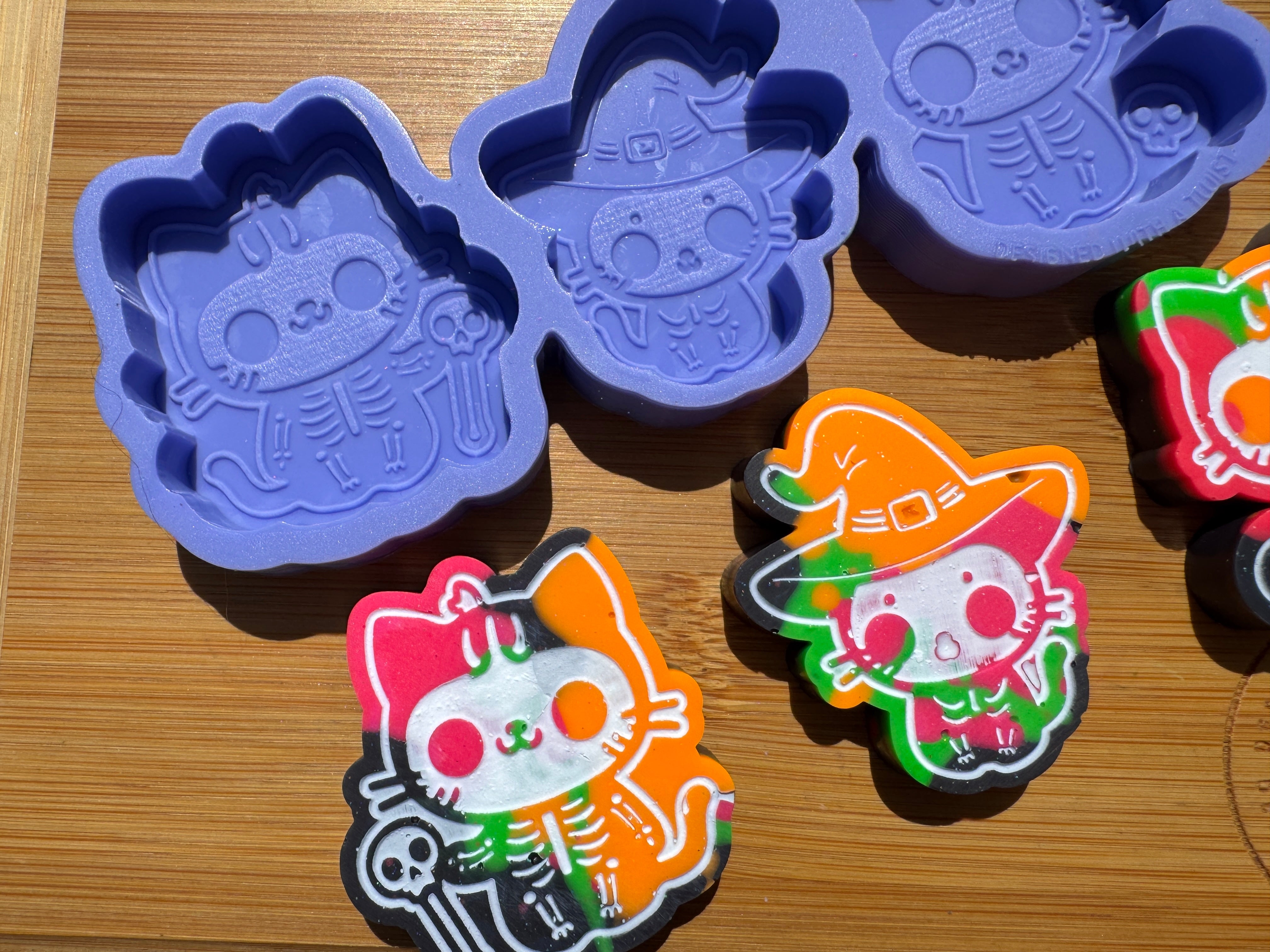 Spooky Kitties Silicone Trio Mold