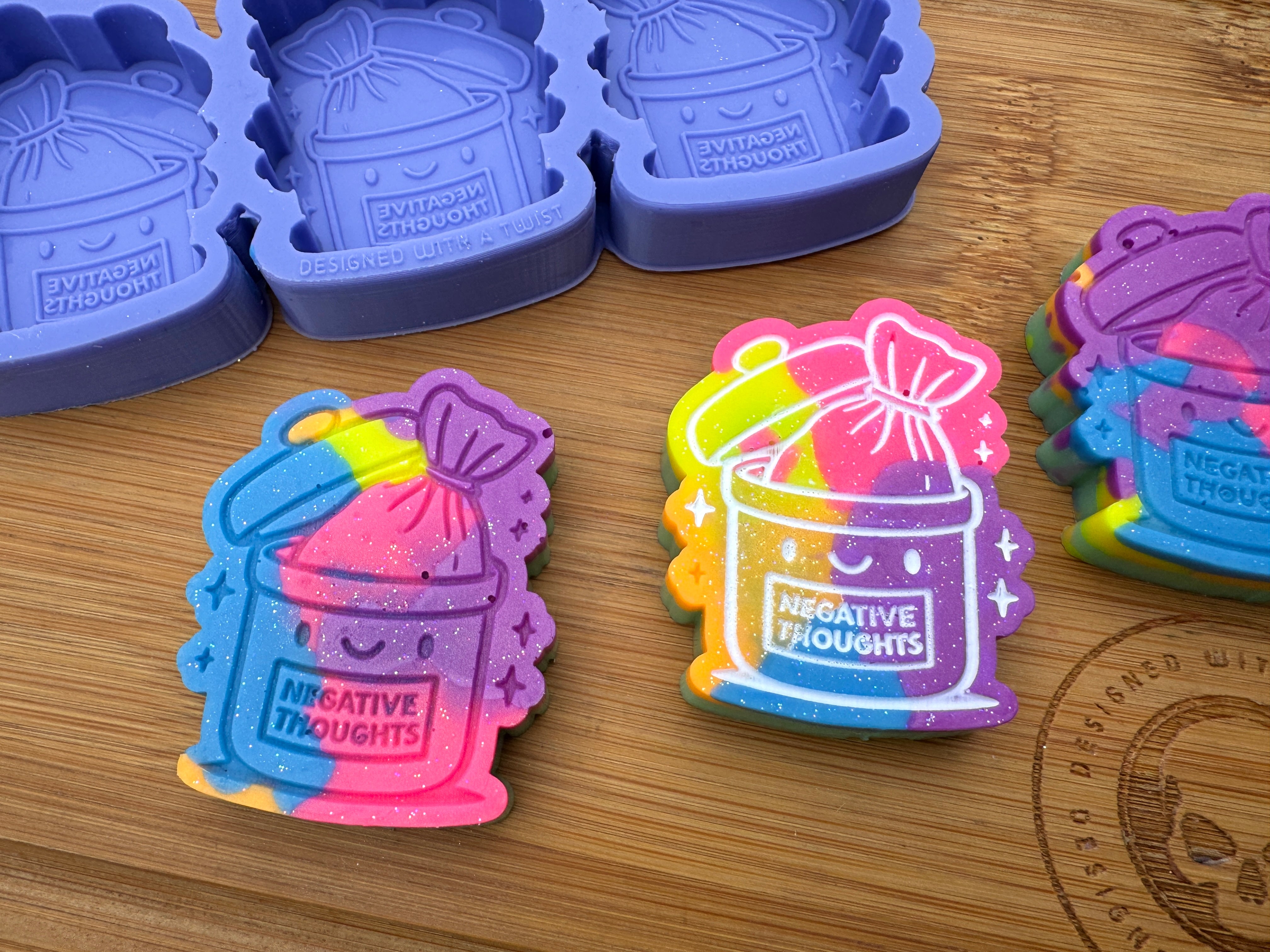 Negative Thoughts Bin Silicone Trio Mold