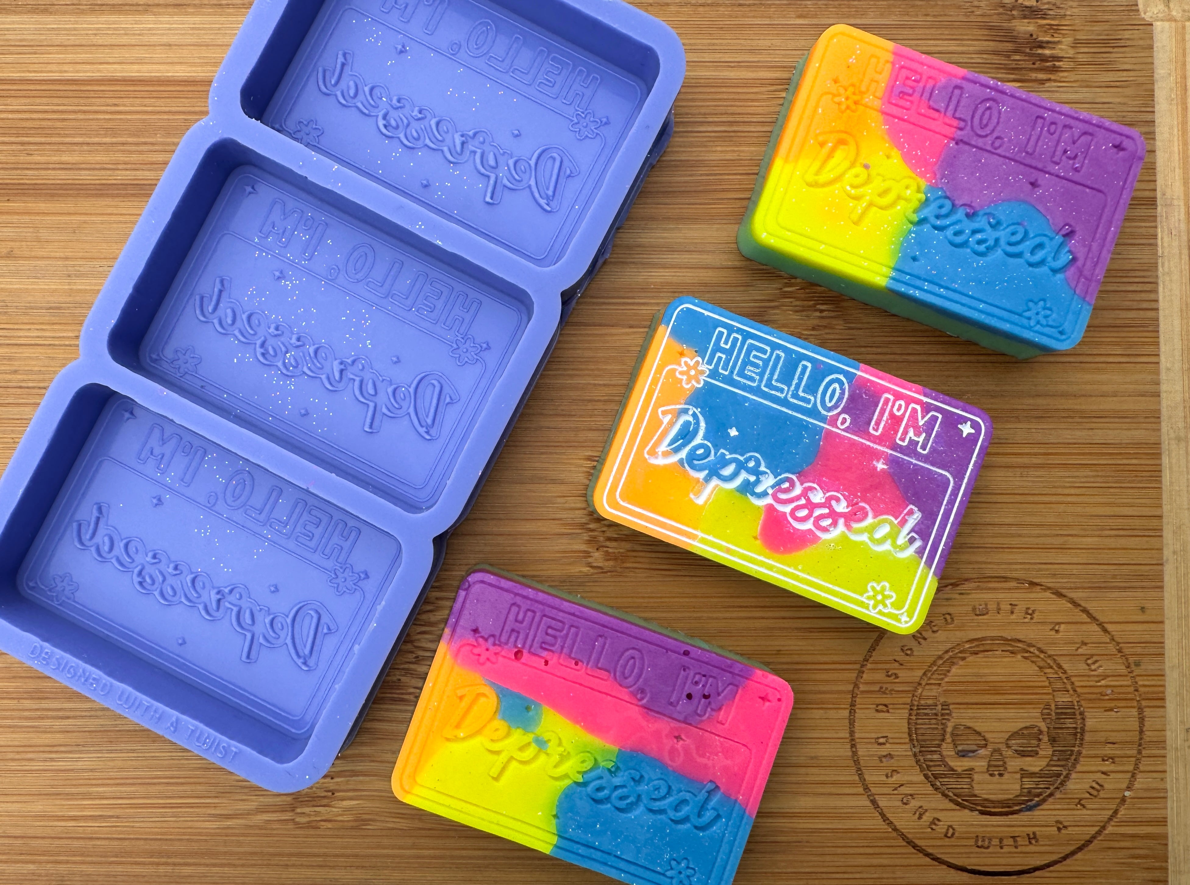 Hello, I'm Depressed Silicone Trio Mold