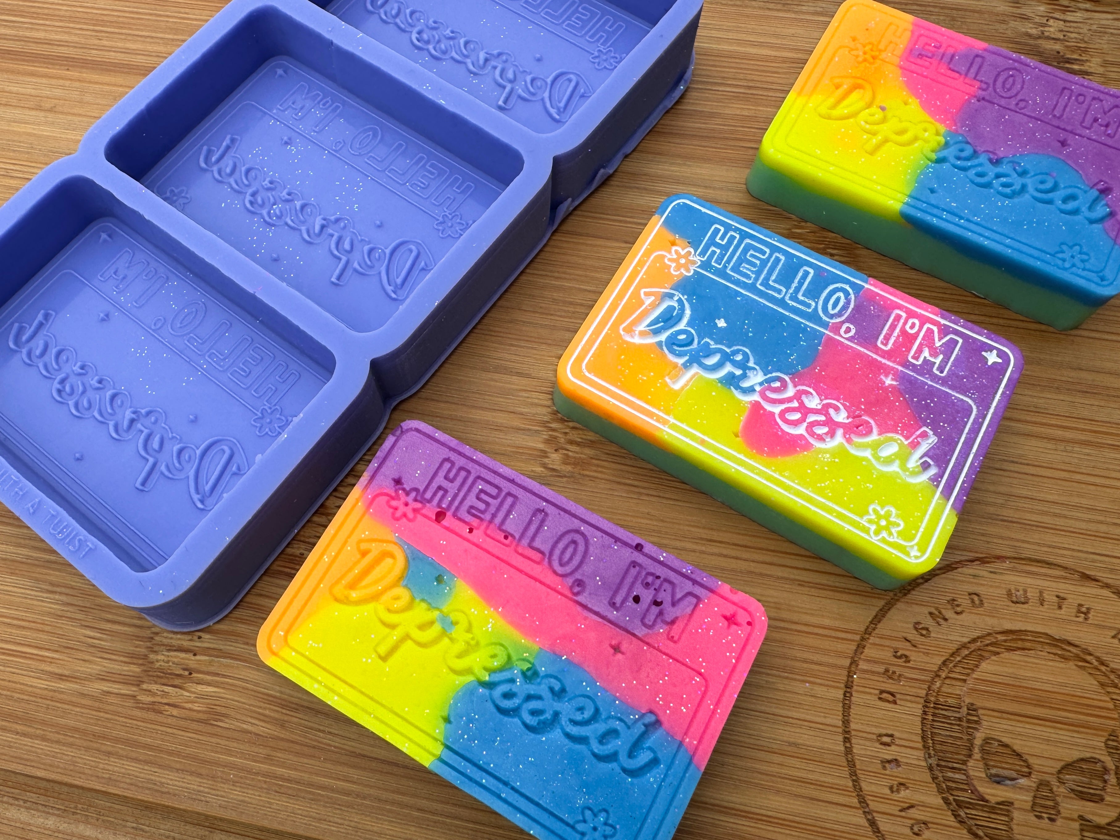 Hello, I'm Depressed Silicone Trio Mold