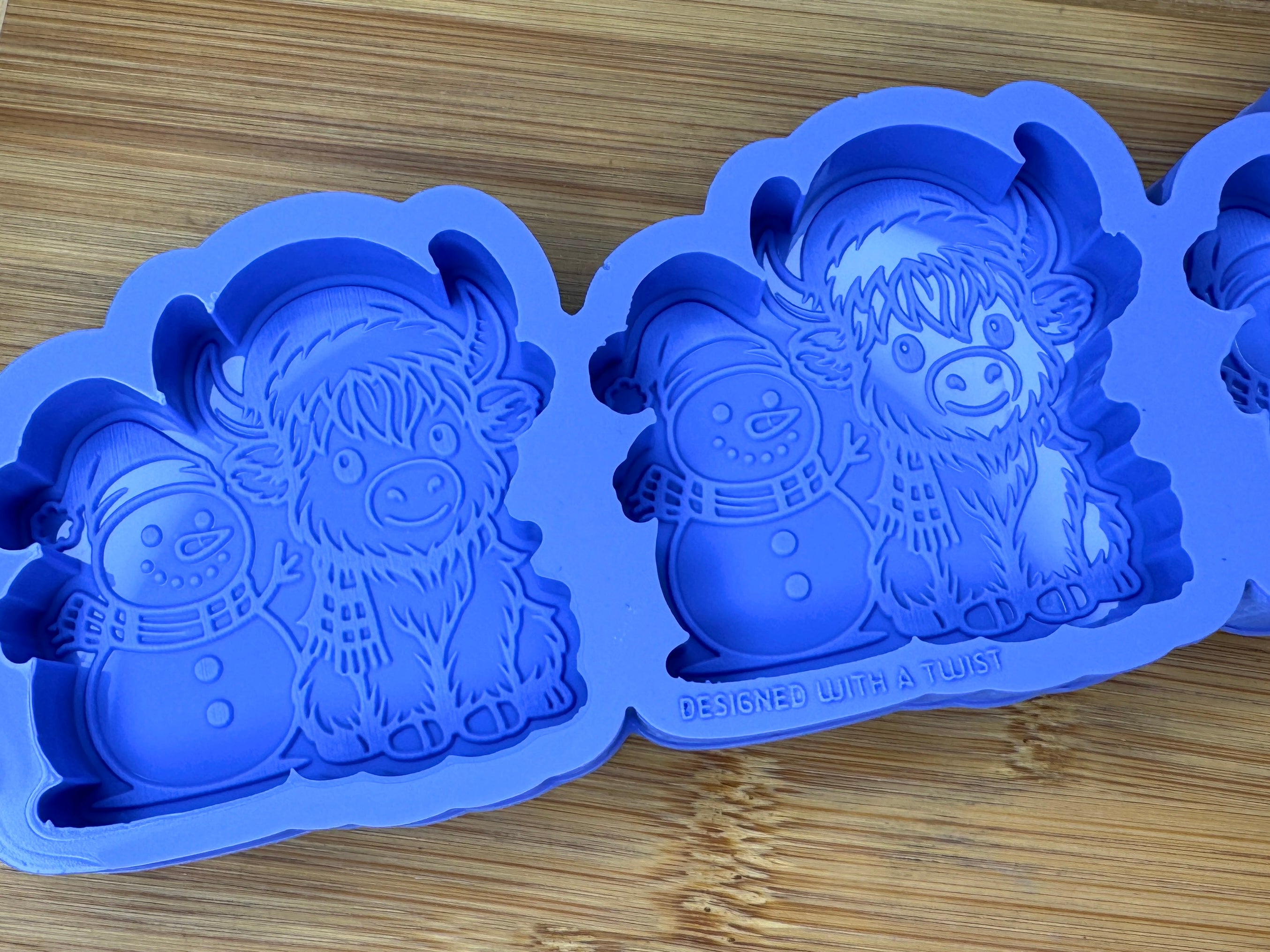 Snowman Highland Cow Silicone Trio Mold