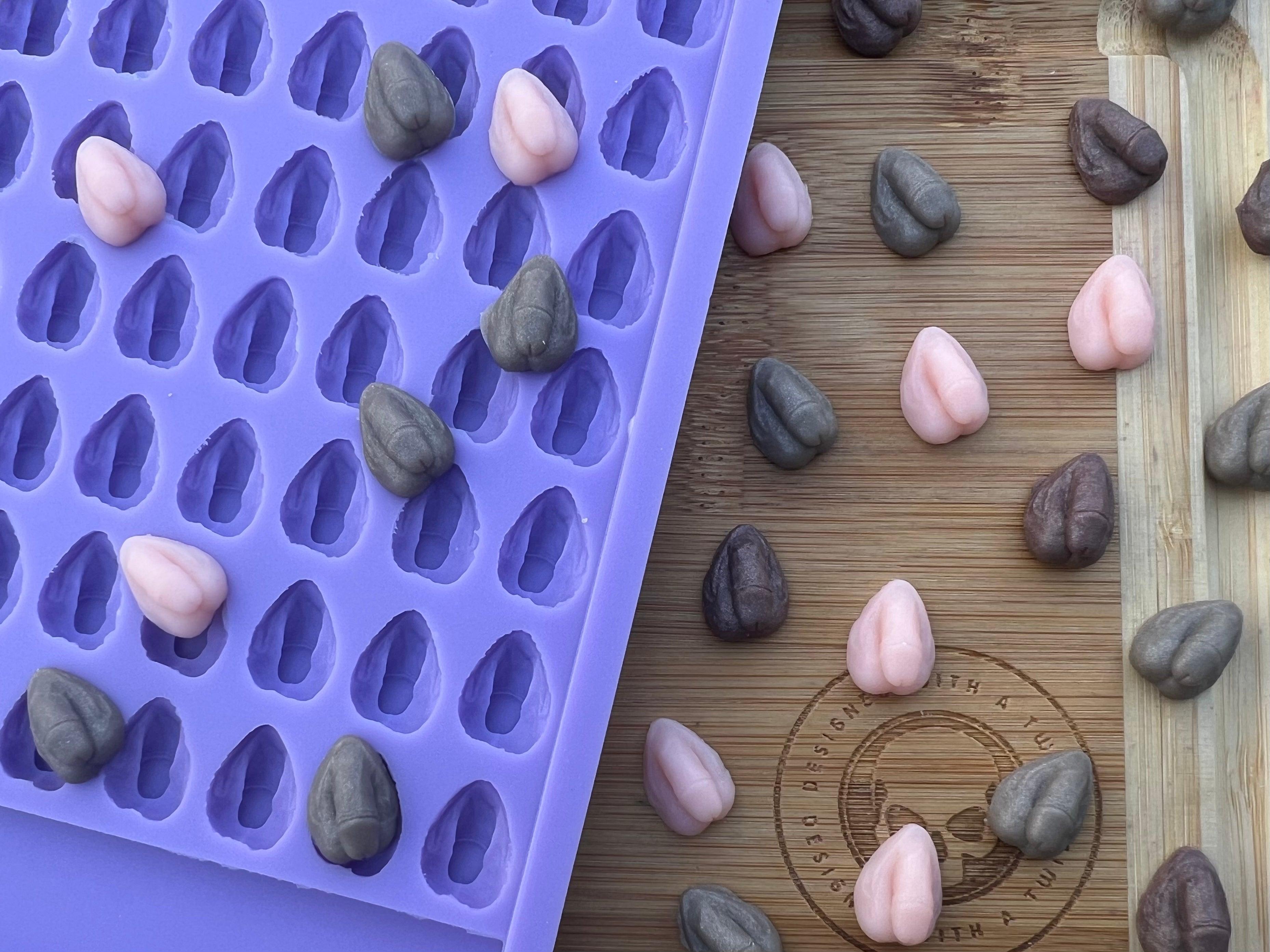 3D Dangly Sausage Scrape n Scoop Wax Silicone Mold - Designed with a Twist - Top quality silicone molds made in the UK.