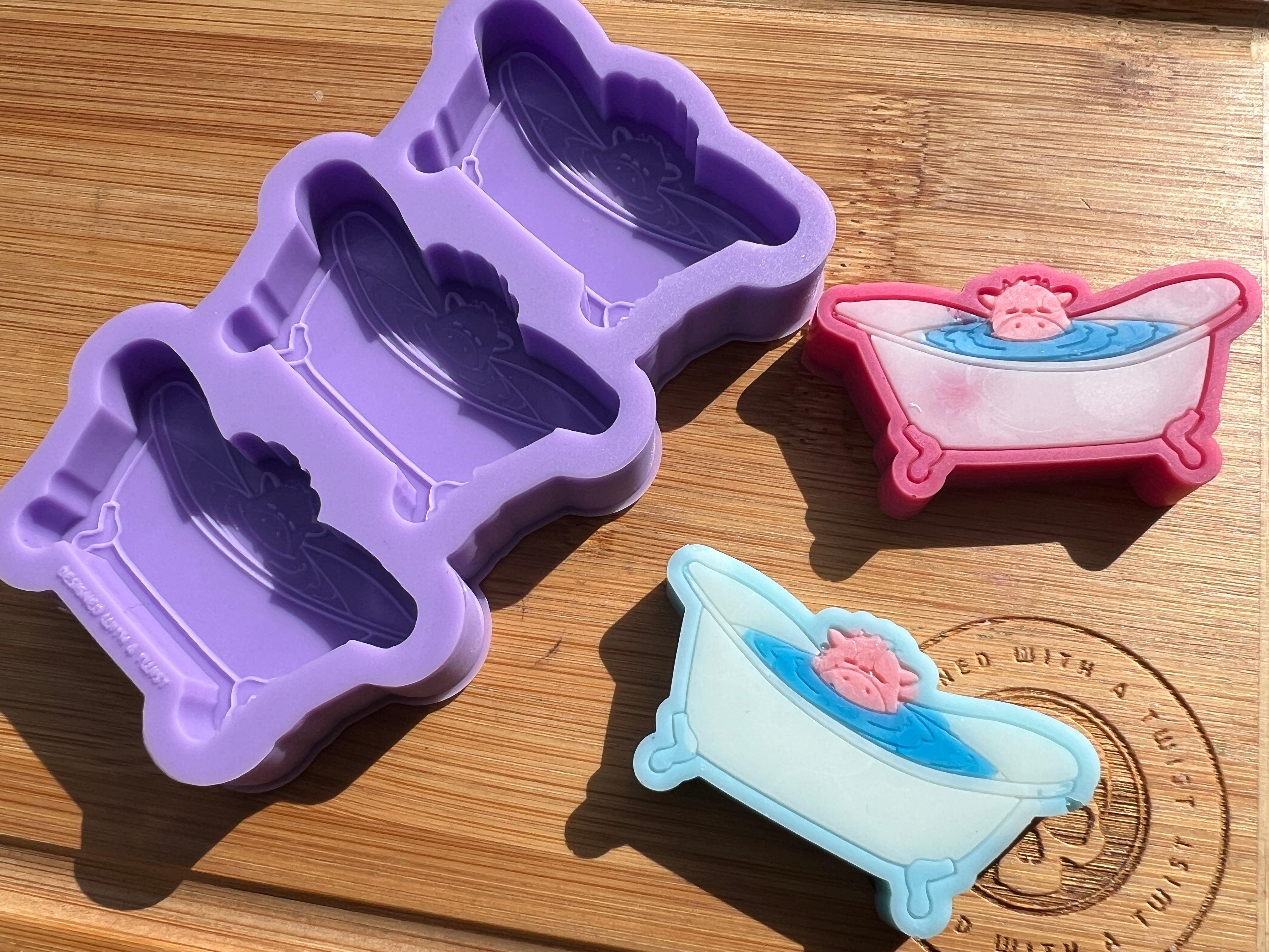 Bathing Cow Silicone Mold - Designed with a Twist - Top quality silicone molds made in the UK.