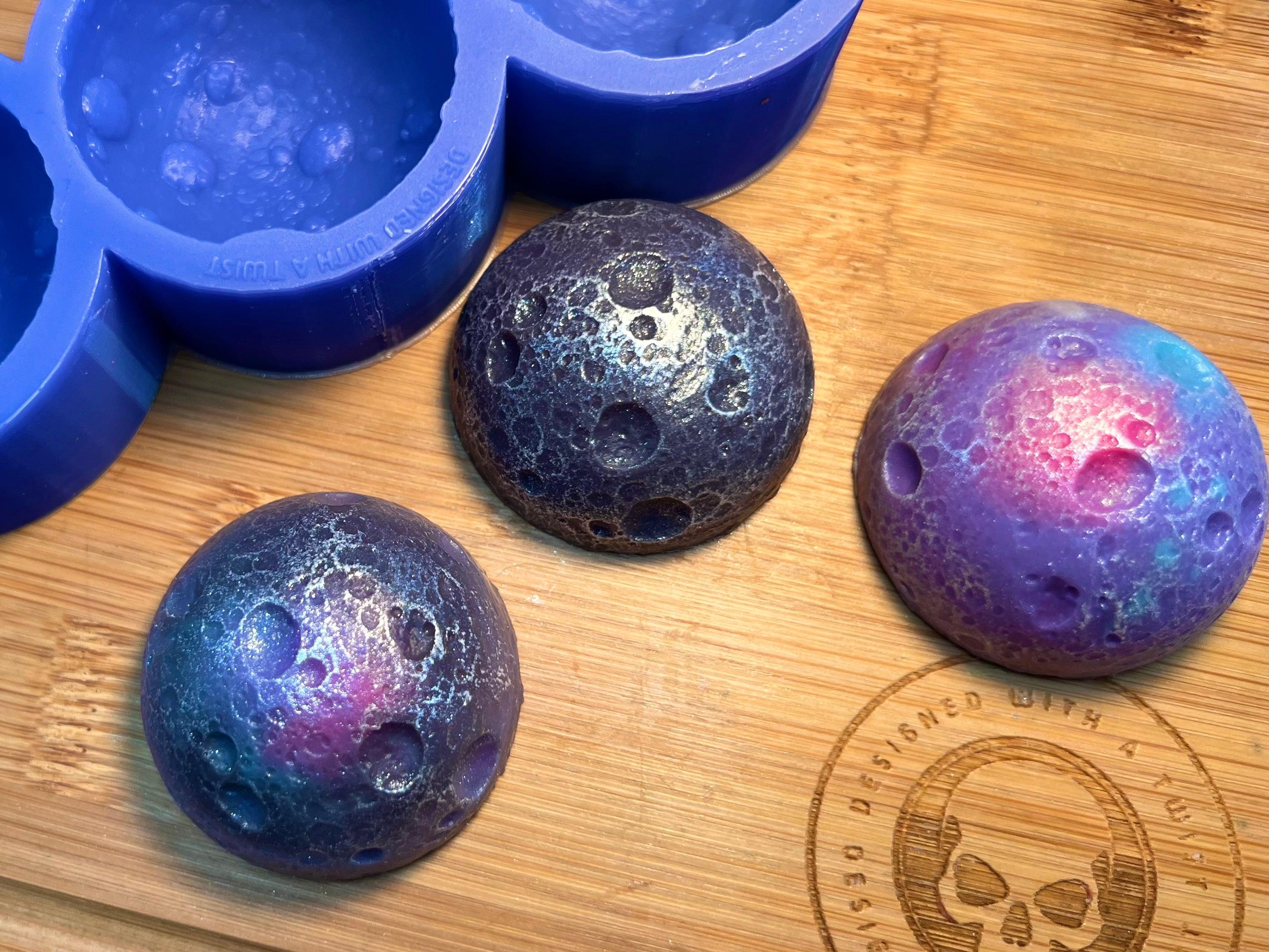 3D Moon Silicone Mold - Designed with a Twist - Top quality silicone molds made in the UK.