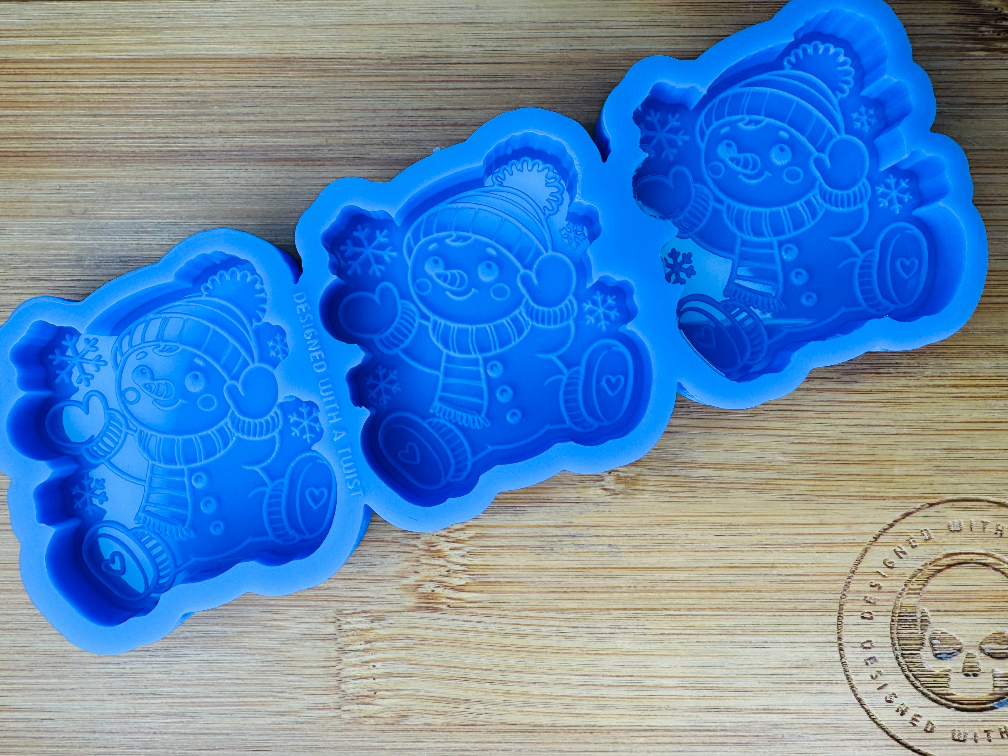 Cute Snowman Silicone Trio Mold