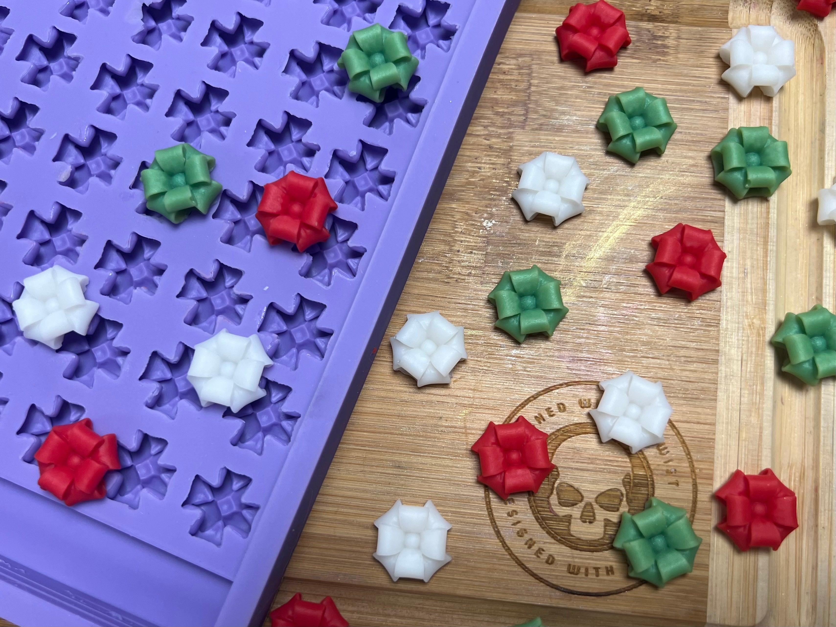 Gift Bow Scrape n Scoop Wax Tray Silicone Mold - Designed with a Twist - Top quality silicone molds made in the UK.