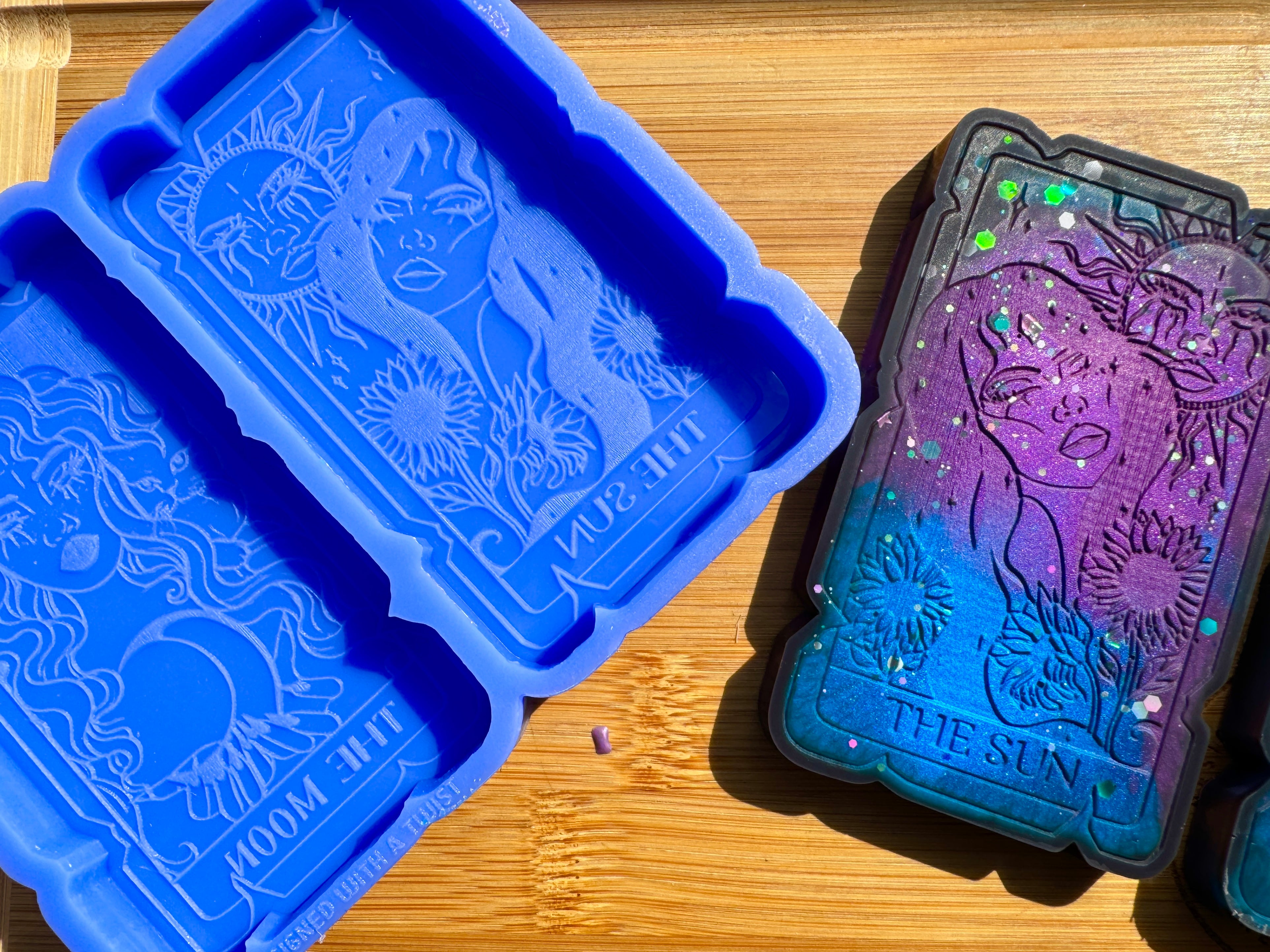The Sun & Moon Tarot Cards Large Silicone Mold