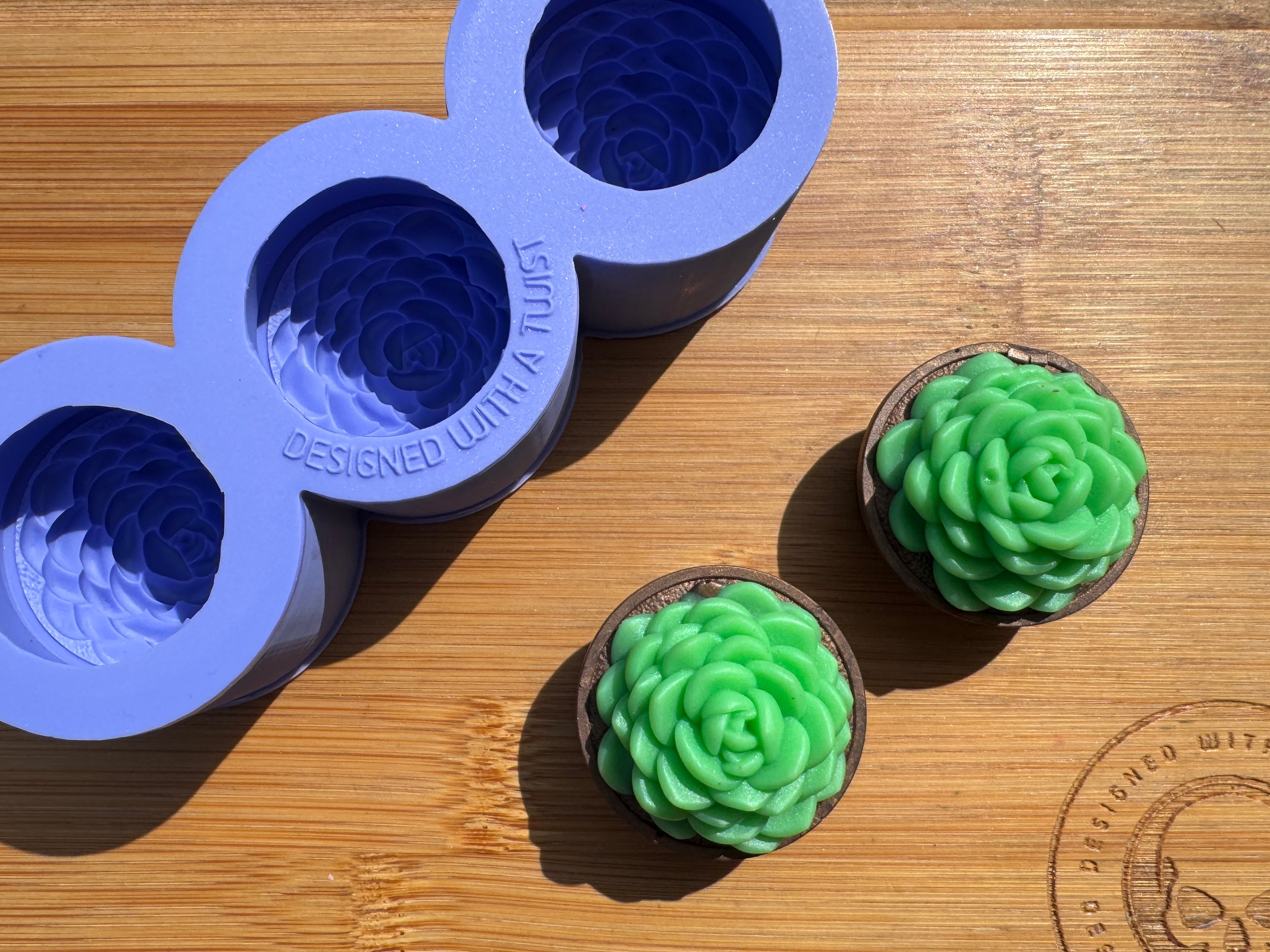 3D Succulent Silicone Mold Trio