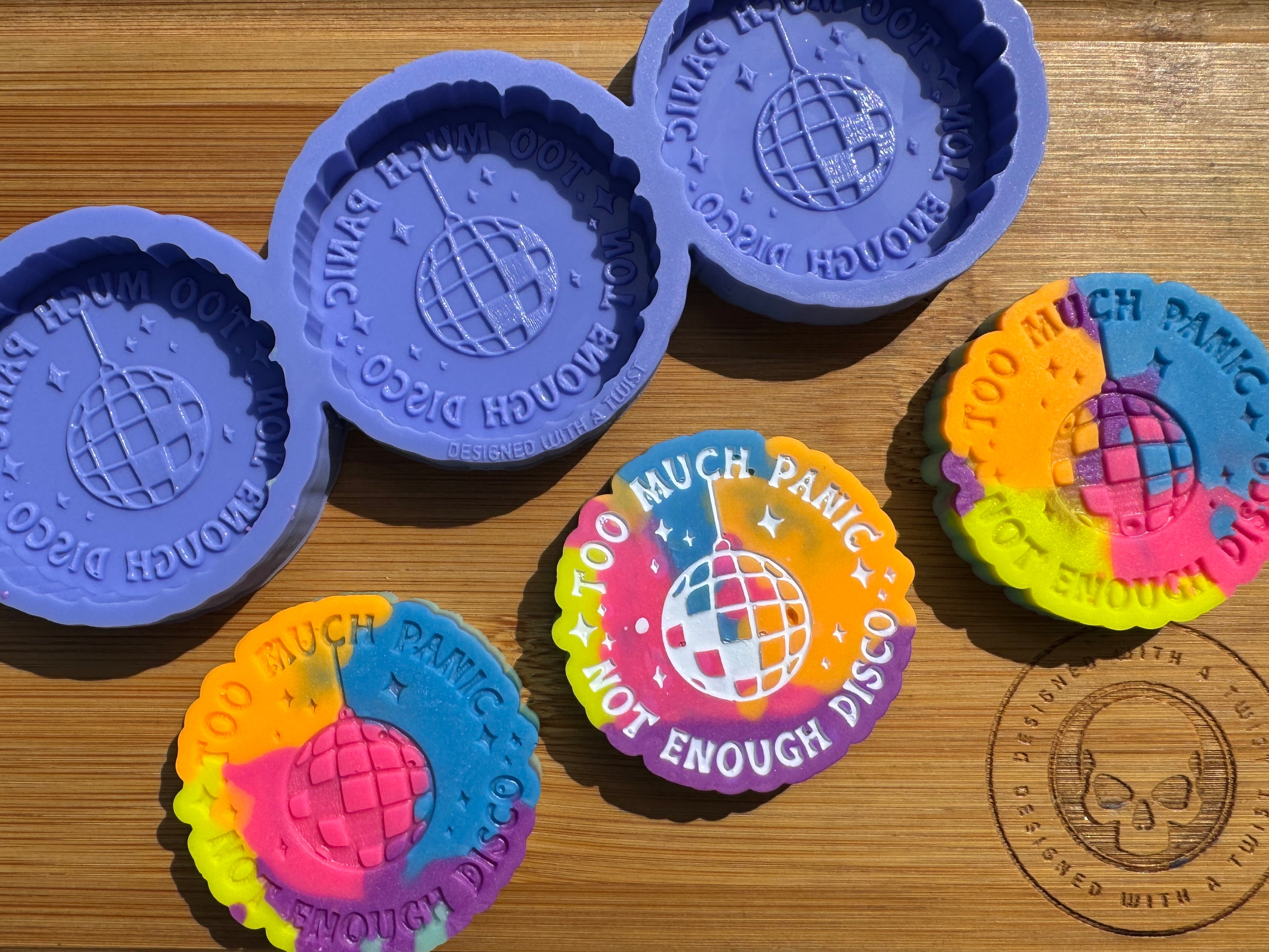 Too Much Panic, Not Enough Disco Silicone Trio Mold